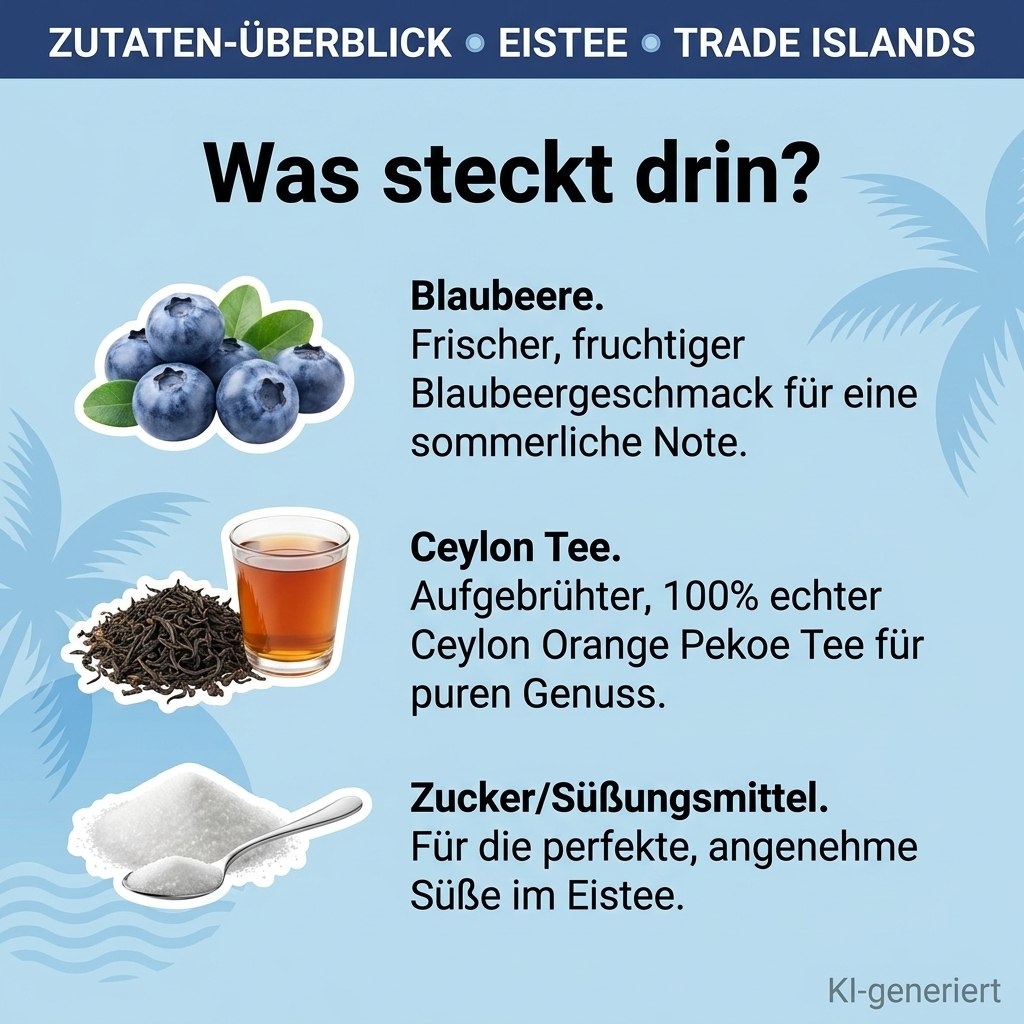 Trade Islands Iced Tea Blueberry 24x0,33l Dose Steige