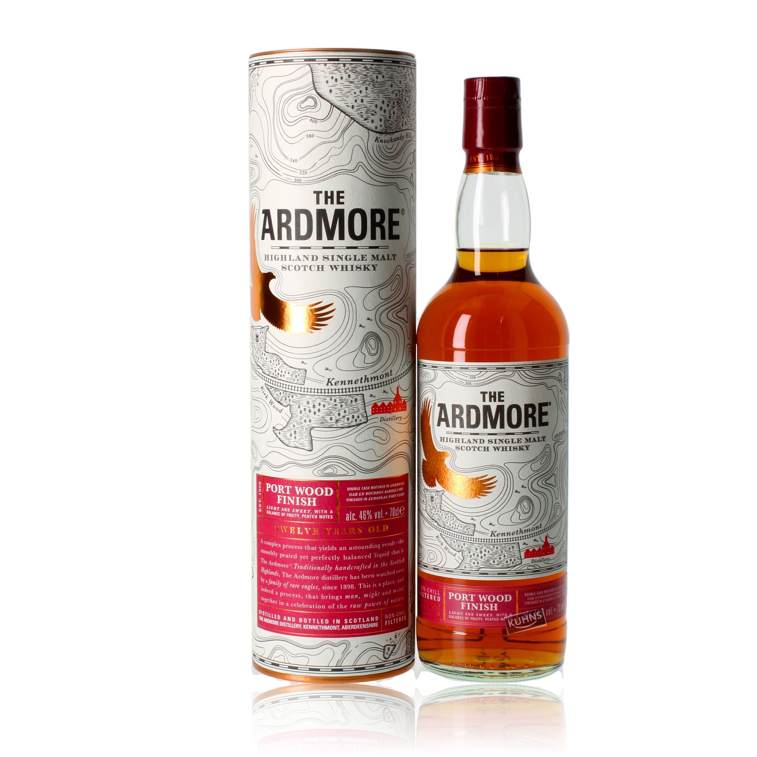Oporto Ardmore 12 años con acabado en madera, 0,7 l, 46 % vol.