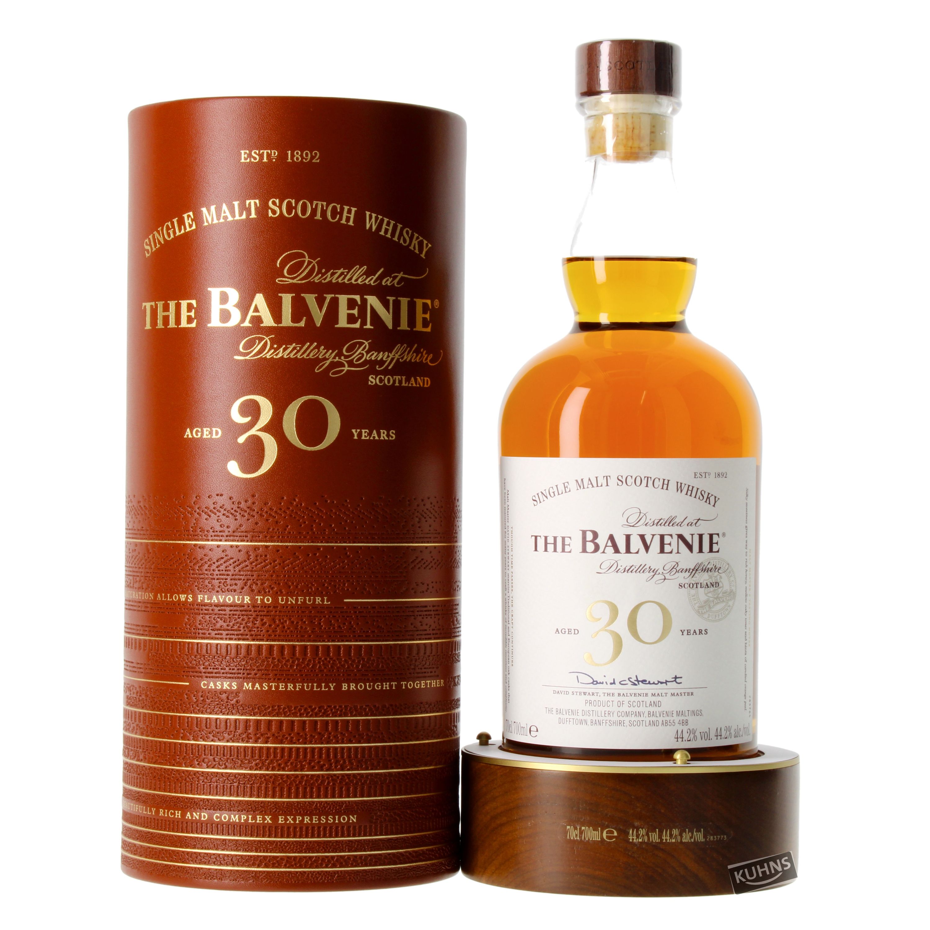 Balvenie 30 años 0,7l, alc. 44,2% vol.