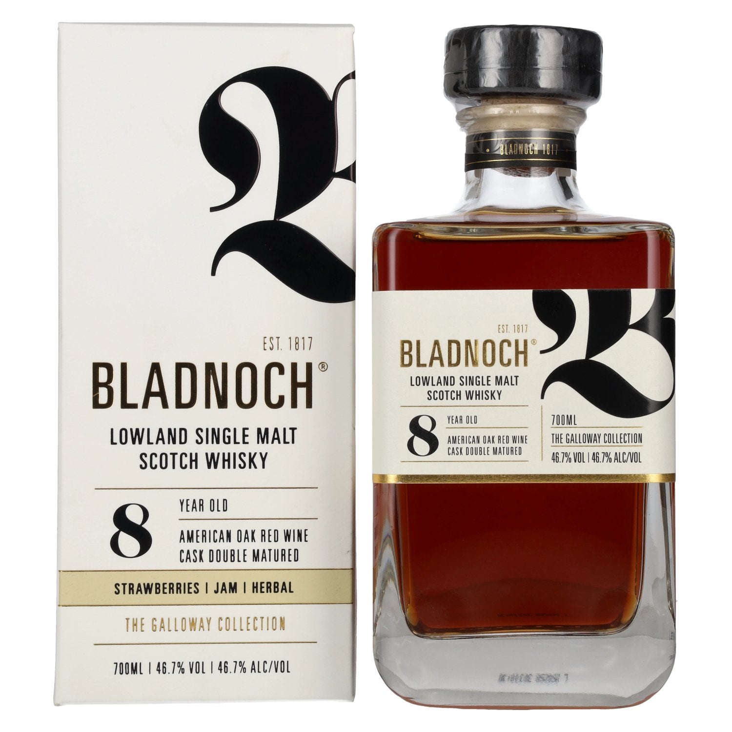 Bladnoch 8 years 0.7l, alc. 46.7% vol.