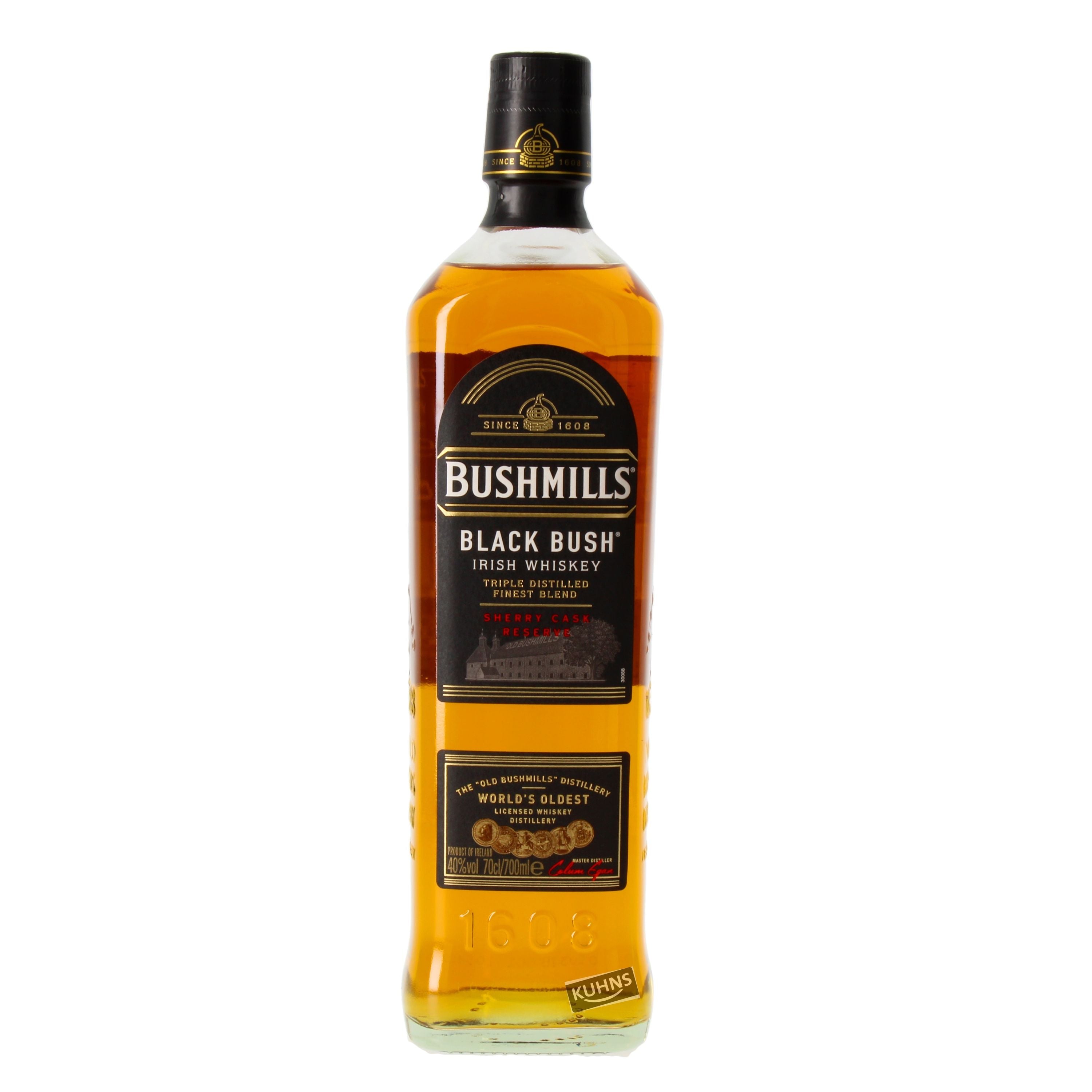 Whisky irlandés Bushmills Black Bush 0,7 l, 40 % de alcohol por volumen