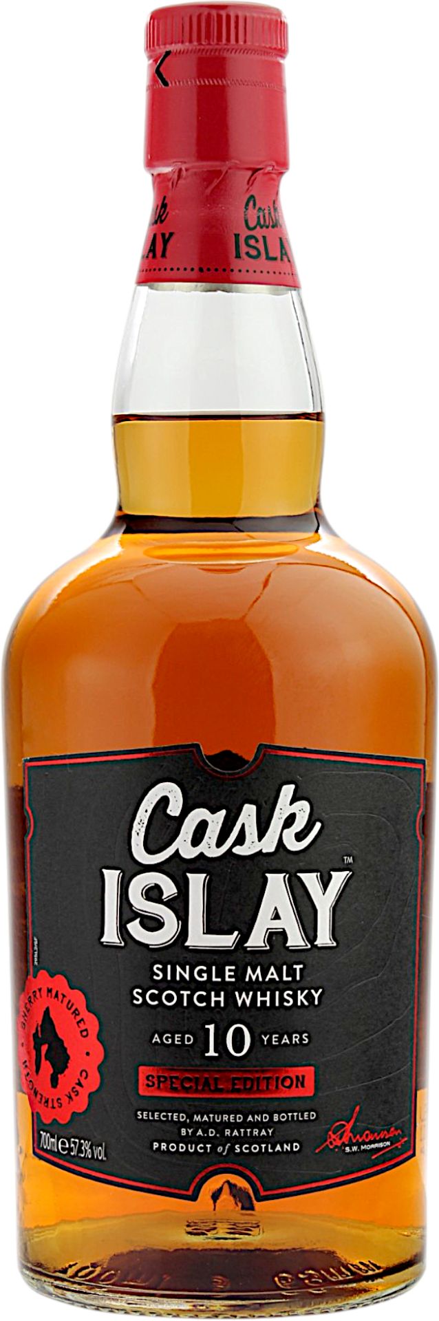 Cask Islay 10 años A. D. Rattray Single Malt 0,7l, alc. 57,3% vol.