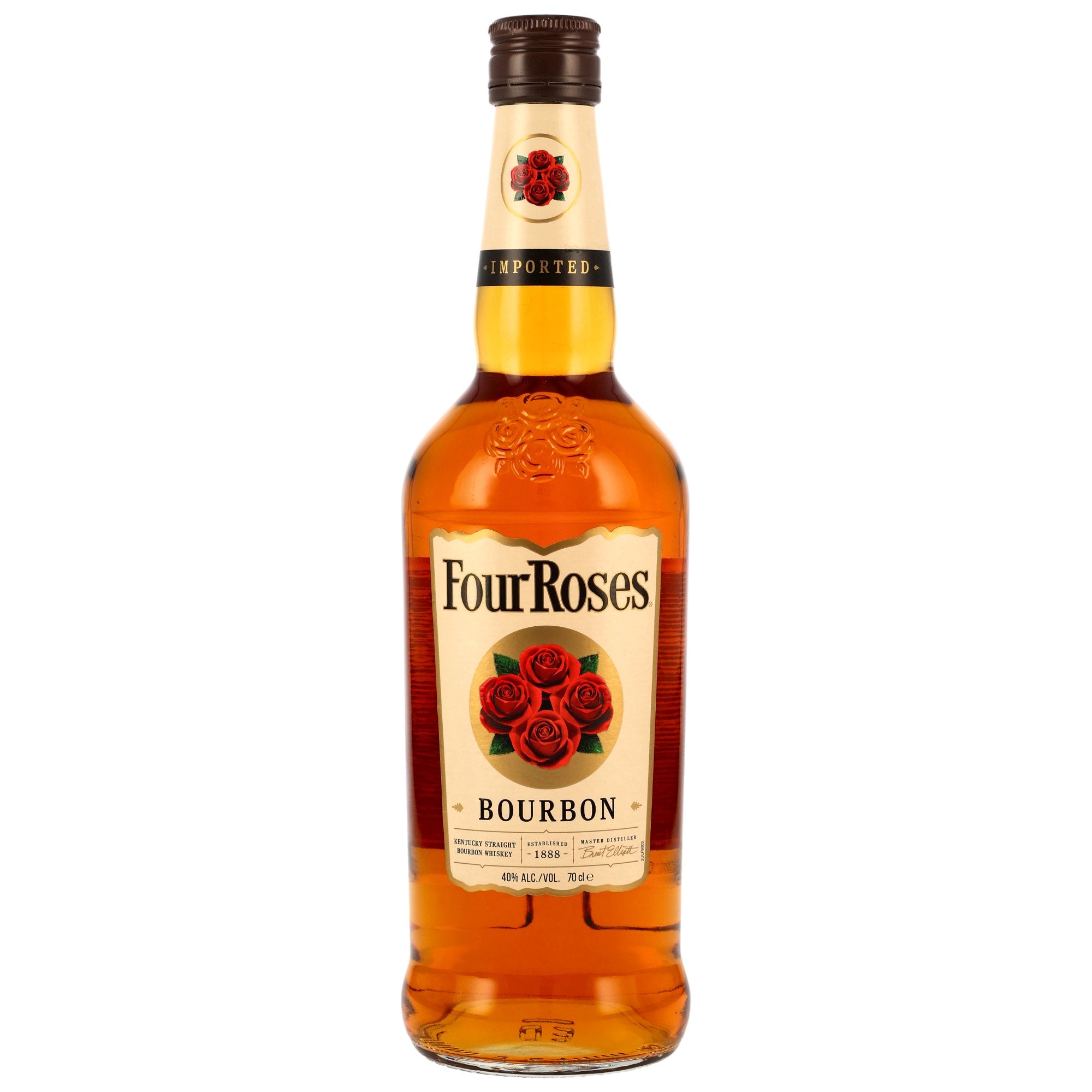 Whisky Bourbon Straight de Kentucky Four Roses, 0,7 l, 40 % de alcohol por volumen