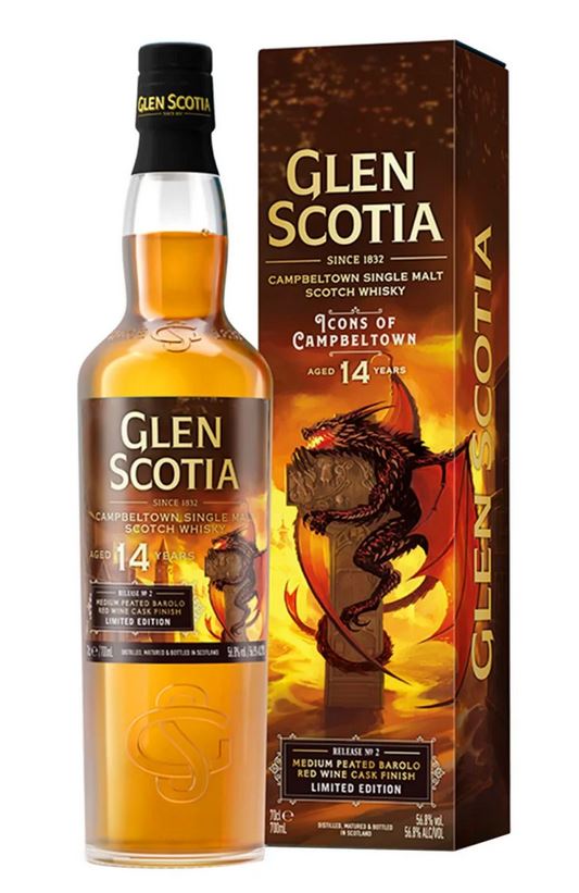 Glen Scotia 14 años The Dragon 0,7 l, 56,8 % ABV