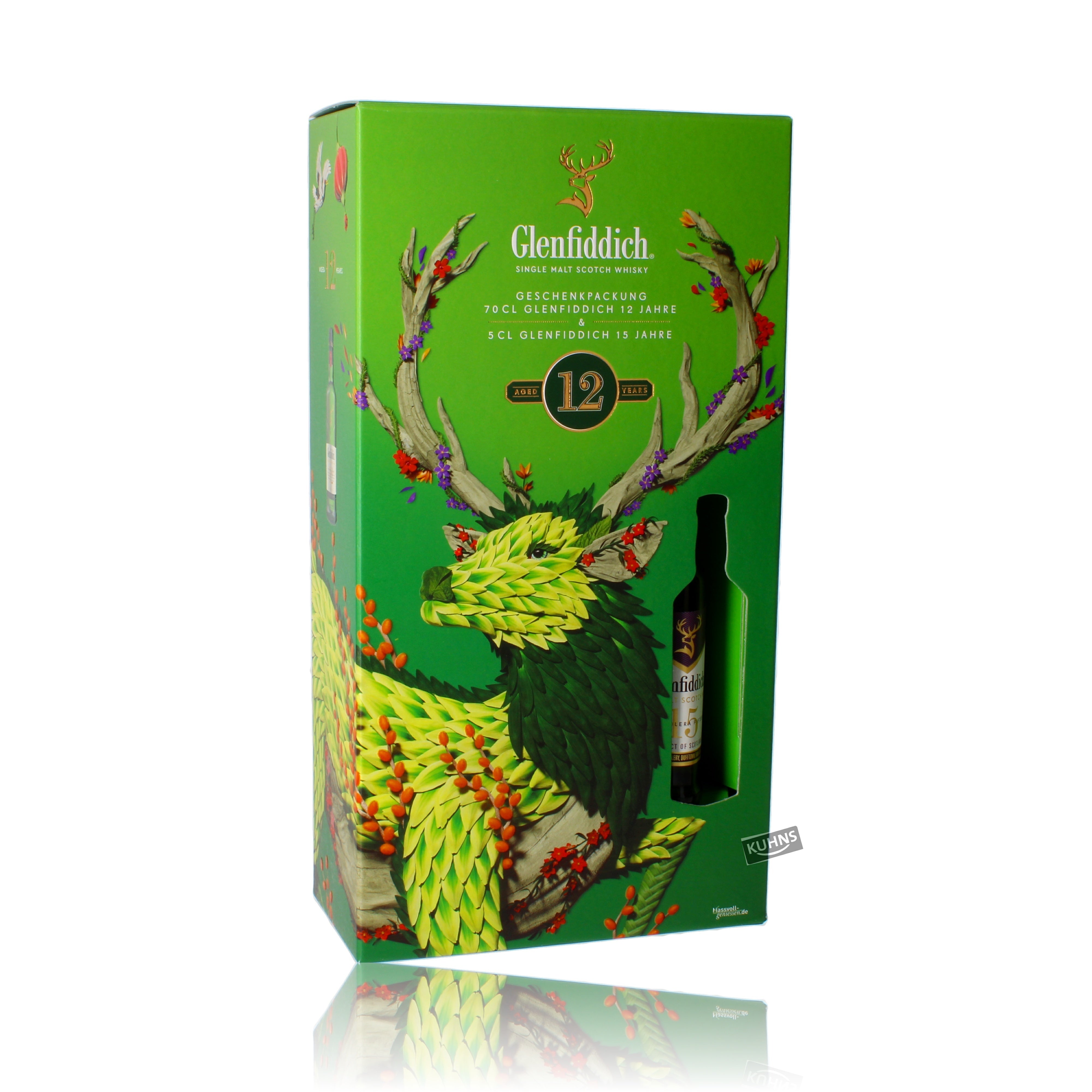Glenfiddich 12 años con Mini 15 años 0,7 l, alc. 40 % vol.
