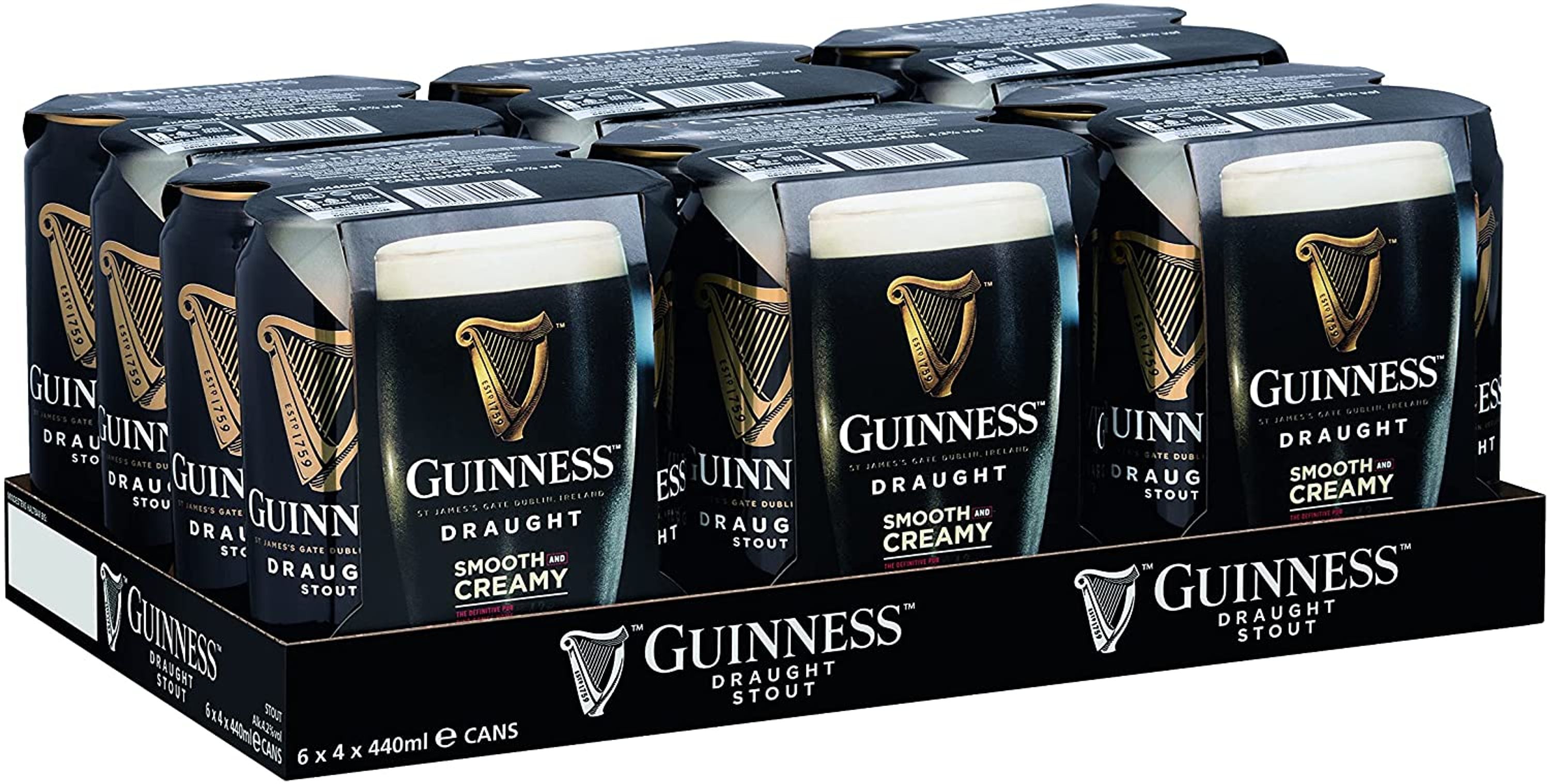Guinness Draft Stout 24x0.44l, alc. 4.2% by volume