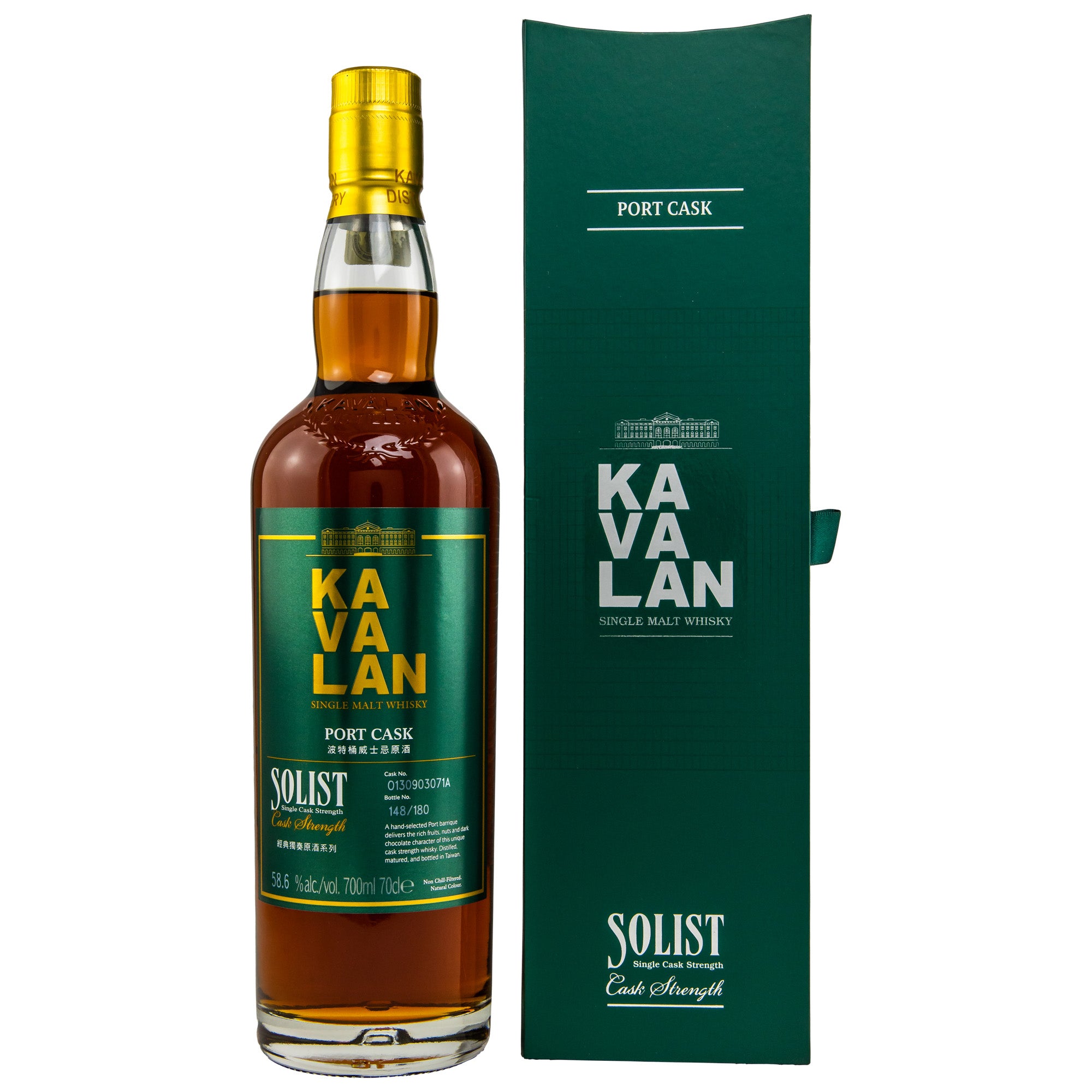 Kavalan Solist Port Cask 0,7l, alc. 57,8% vol.