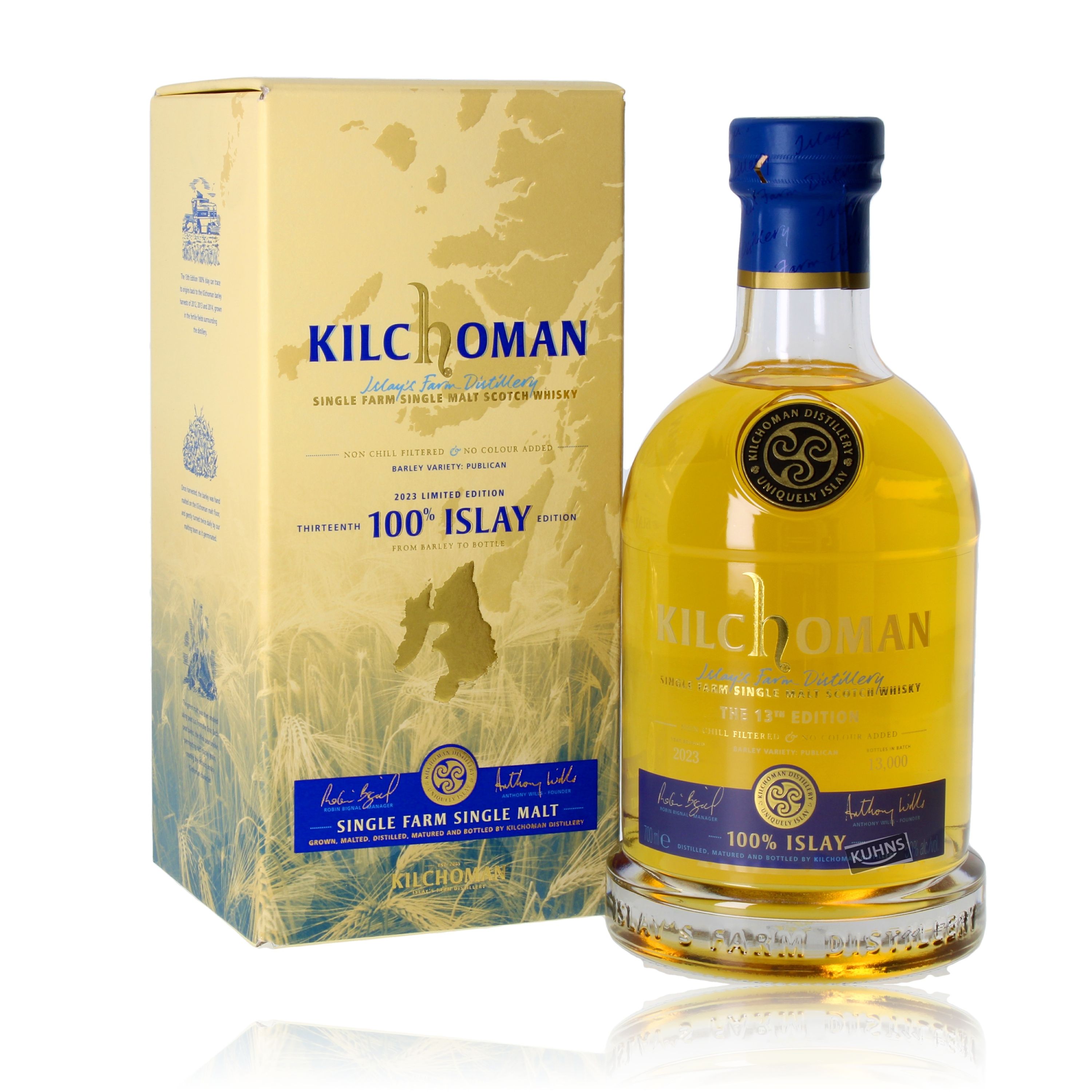Kilchoman 100% Islay 13.ª Edición 2023 0,7 l, 50 % de alcohol por volumen