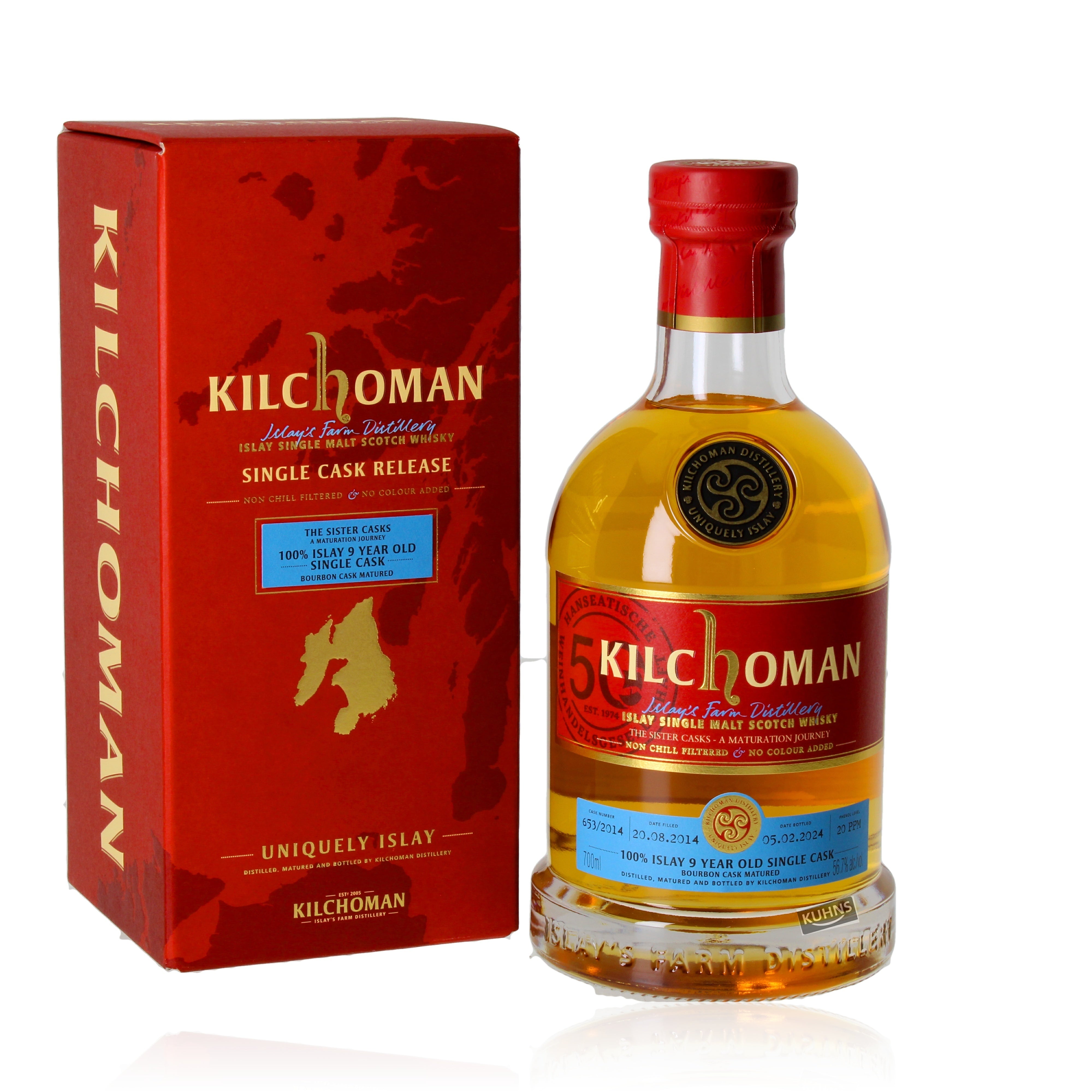 Kilchoman Sister Cask 2014/2024 Cask 653/2014 0,7l, alc. 56,7 Vol.-%