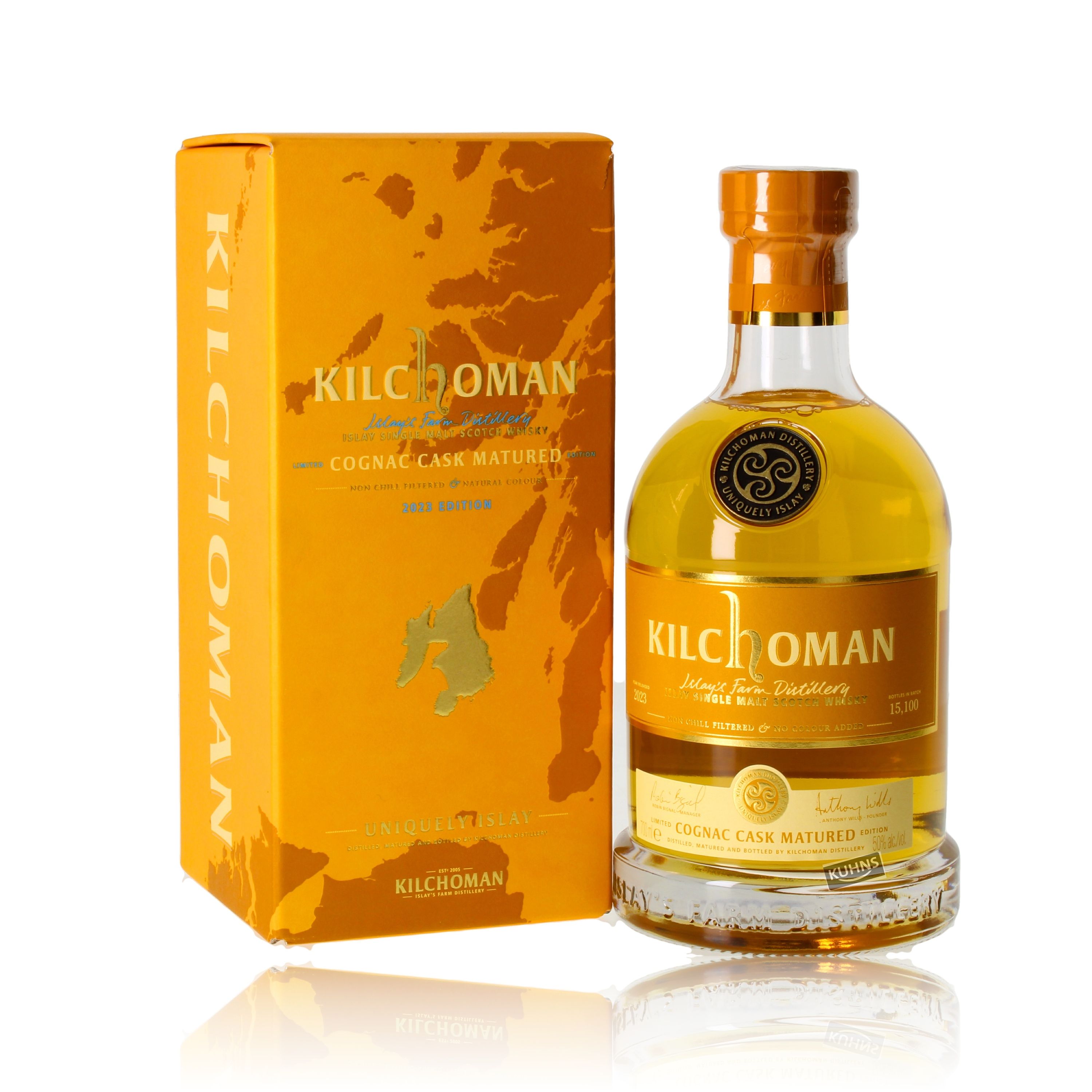 Coñac Kilchoman Cask Matured 2023 0,7 l, 50 % de alcohol por volumen
