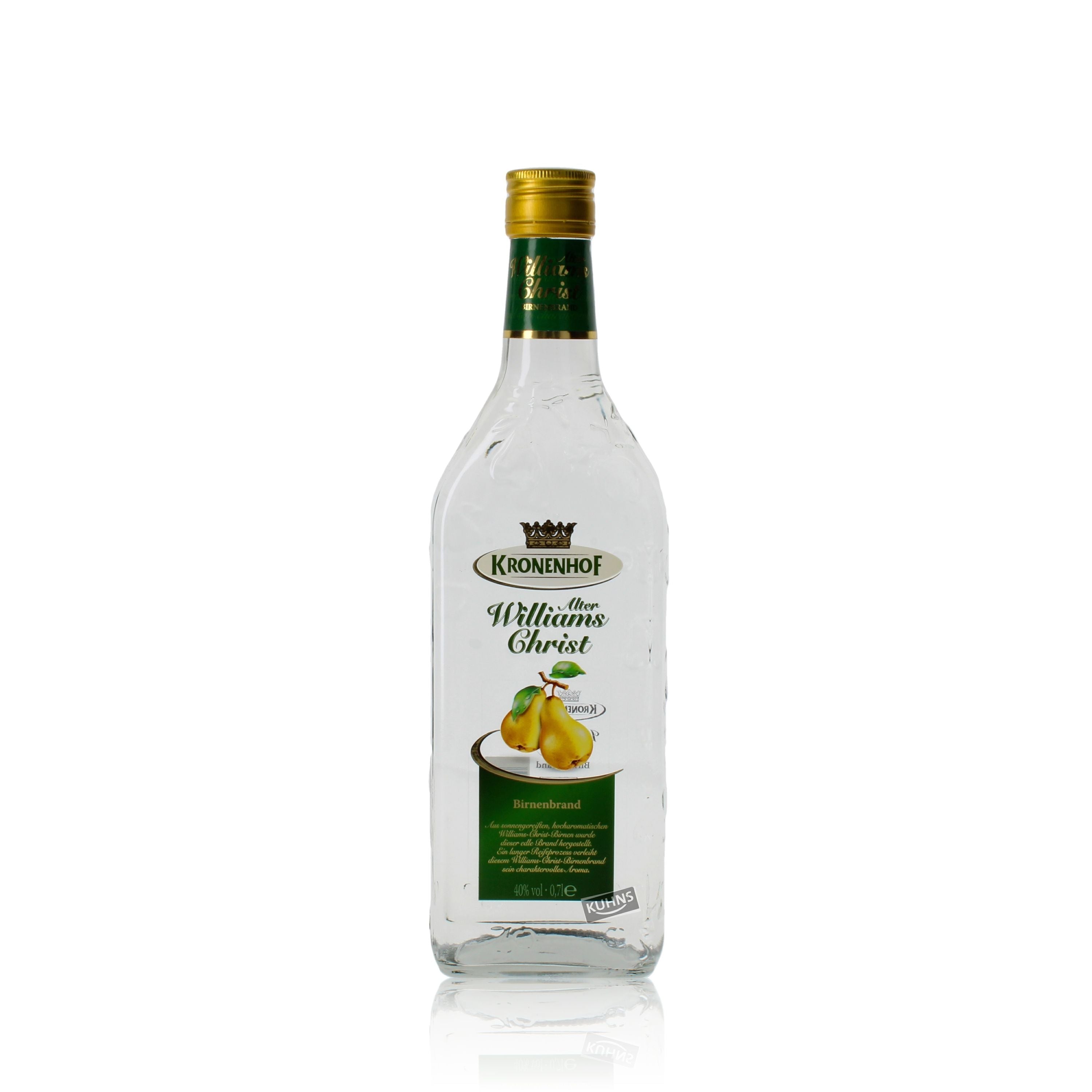 Kronenhof Alter Williams Christ 0,7 l, 40 % de alcohol por volumen