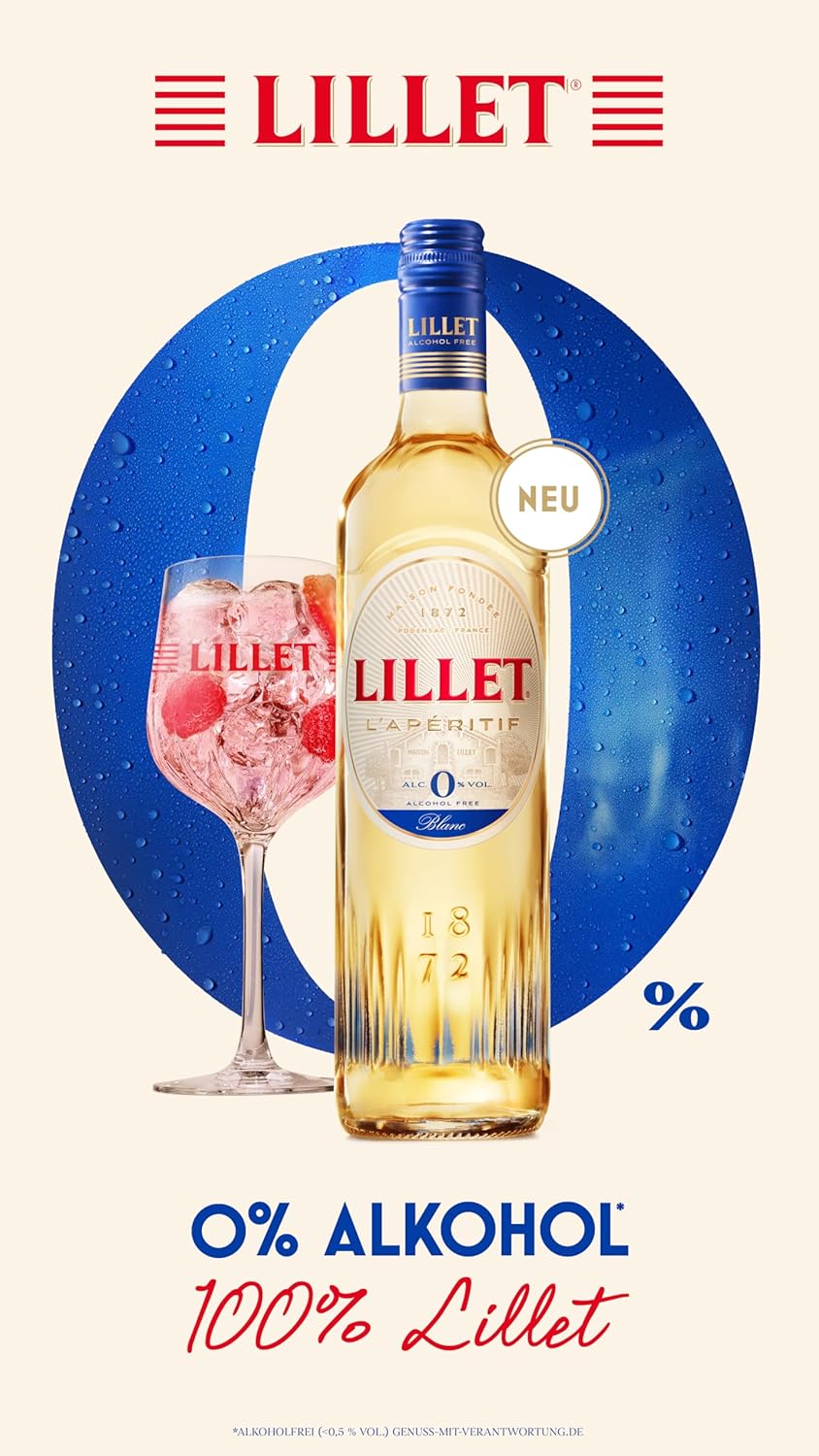 Lillet Blanc 0% Alkoholfreier französischer Apéritif 0,75l