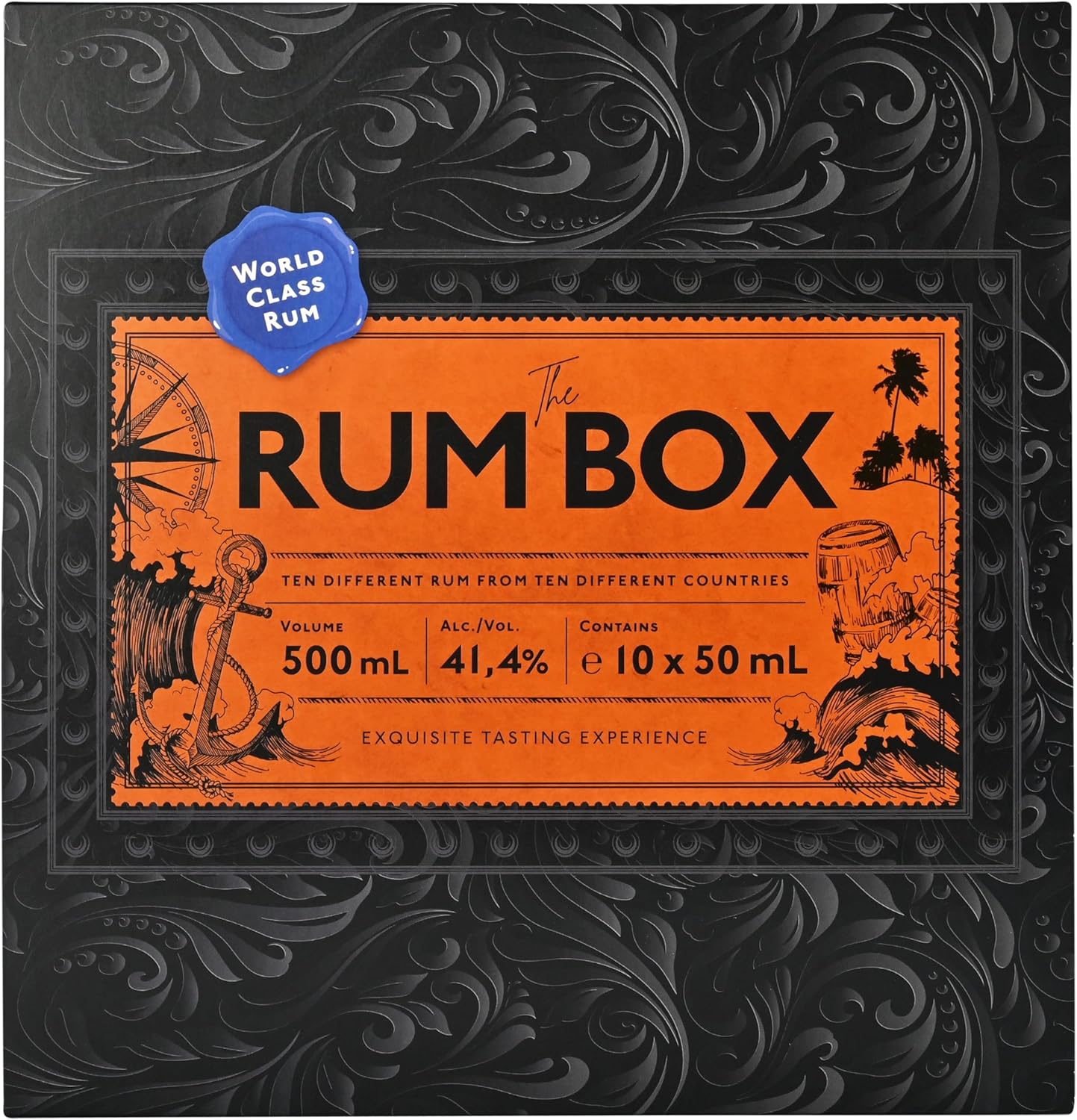The Rum Box World Class Blue Set, alc. 41.4% vol., 10x50ml