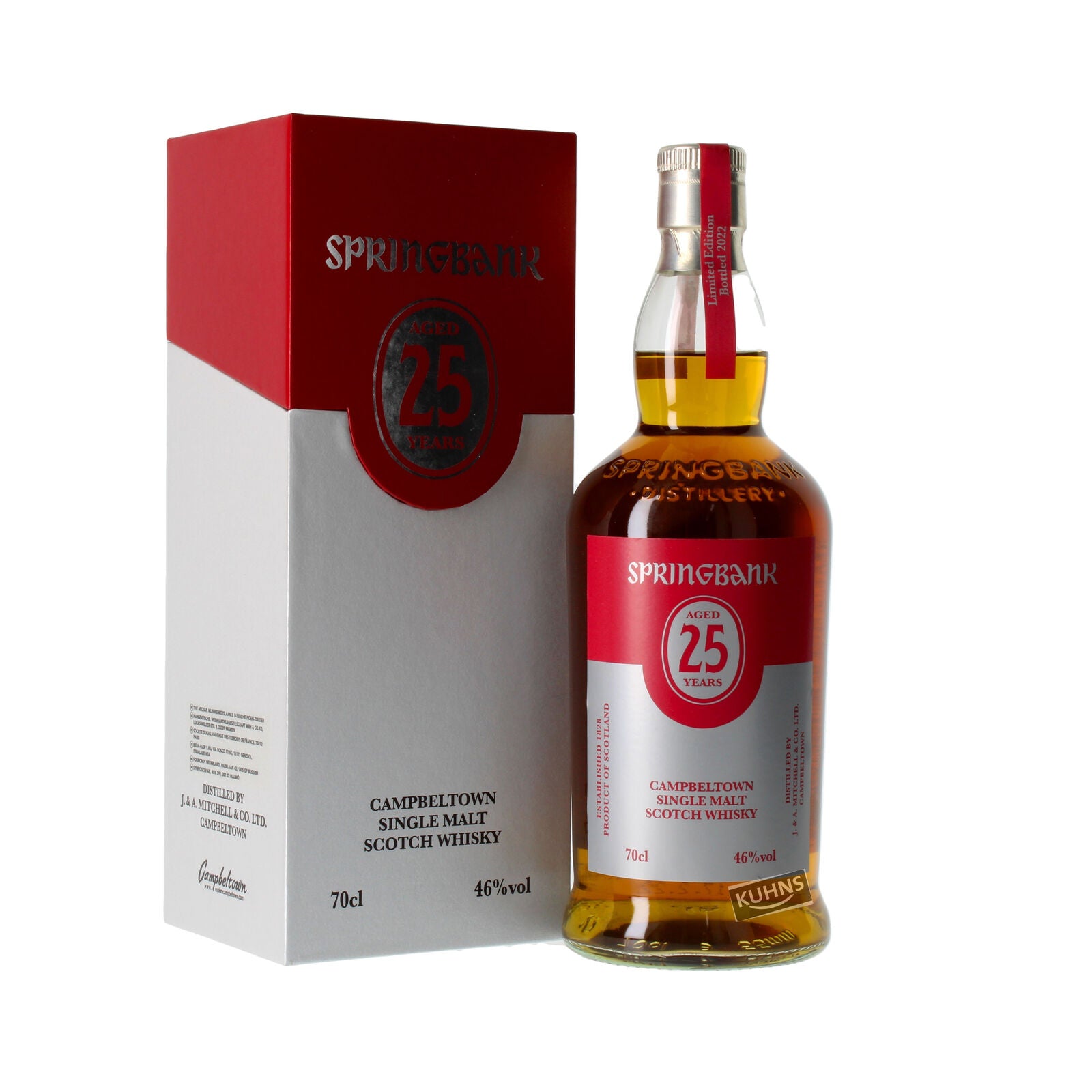 Springbank 25 años 2022 0,7 l, alcohol 46 % vol.
