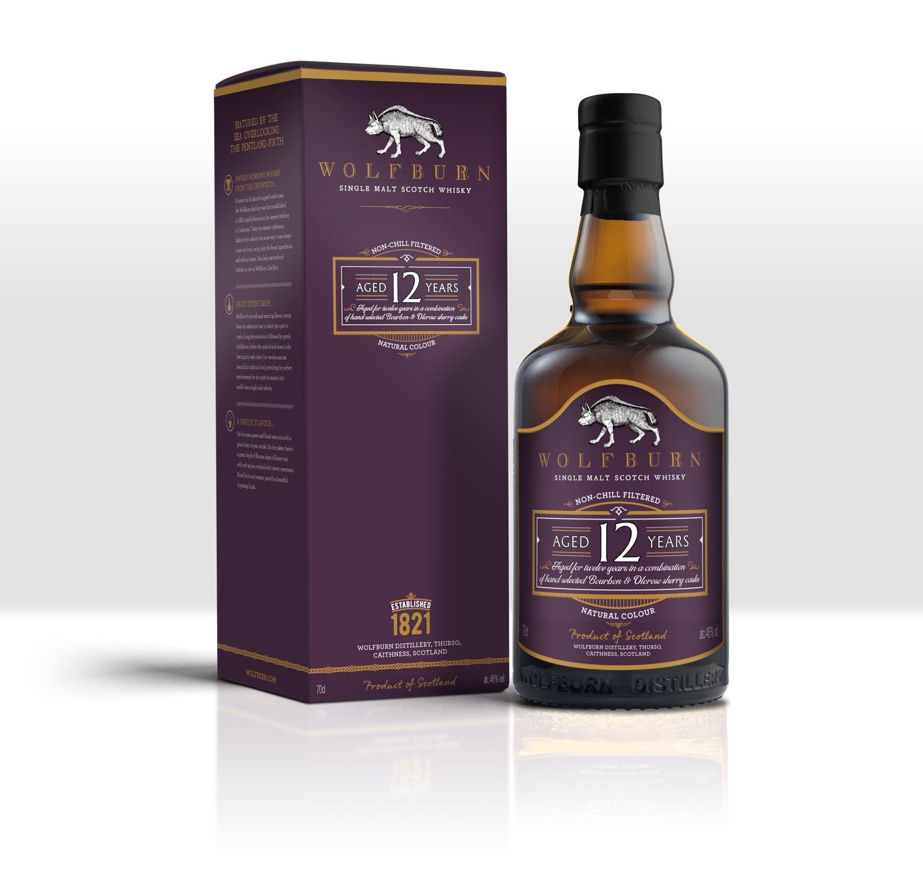 Wolfburn 12 Year Old 0.7l, 46% alcohol by volume