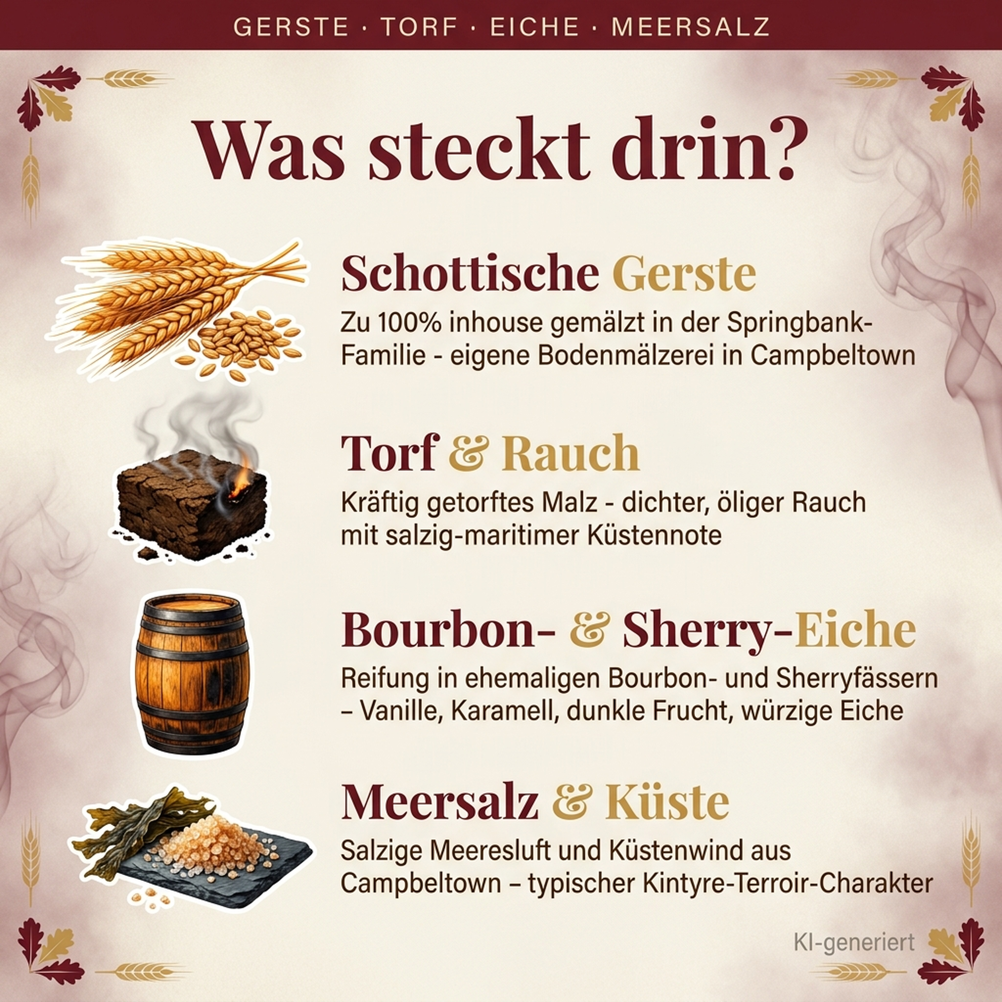 Kilkerran Heavily Peated Batch No. 14 - Zutaten & Handwerk