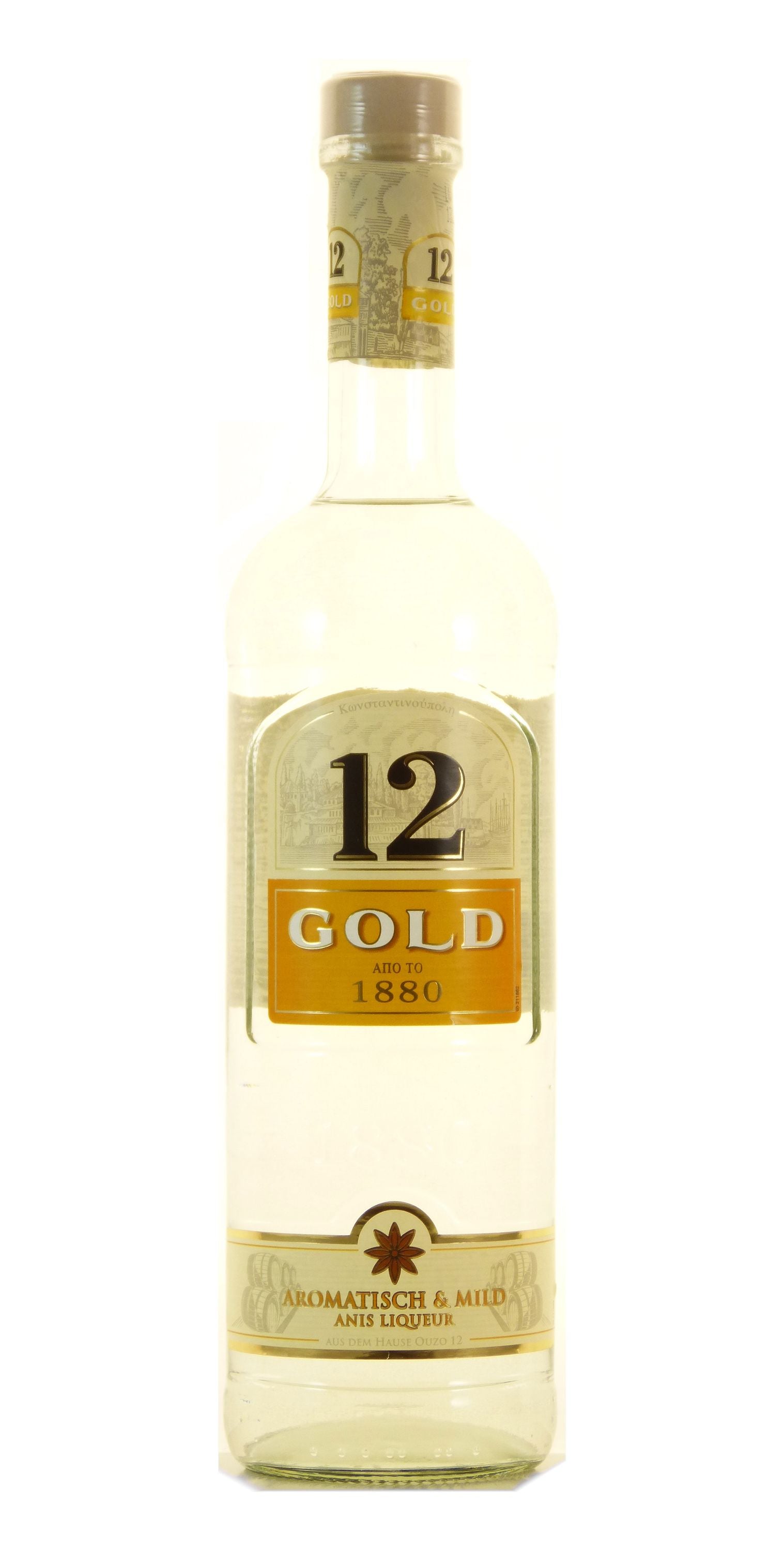 Ouzo 12 Oro 0,7l, alc. 36% vol., licor de anís griego