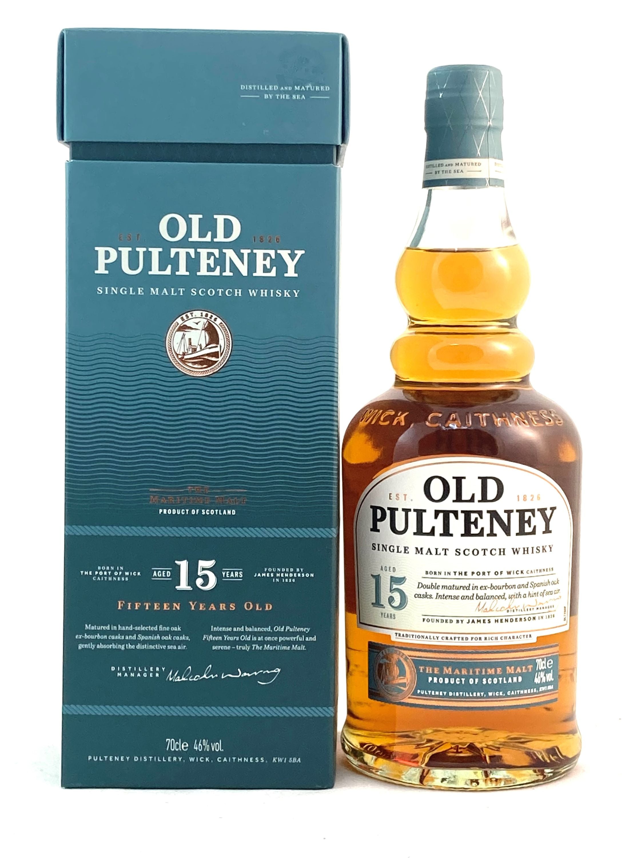 Old Pulteney 15 años 0,7 l, alcohol 46 % vol.