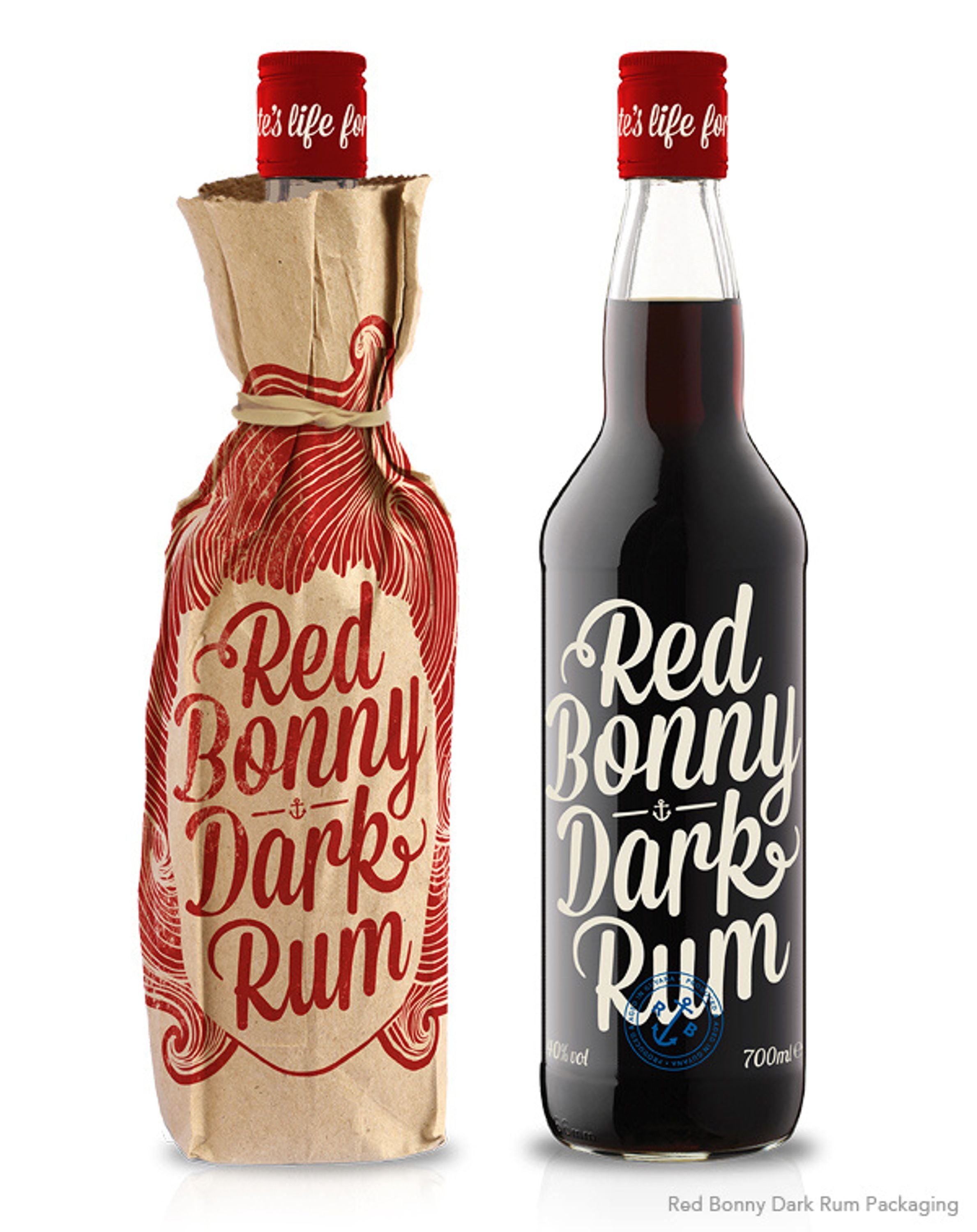 Ron oscuro Red Bonny 0,7 l, 40 % vol., Ron Guyana