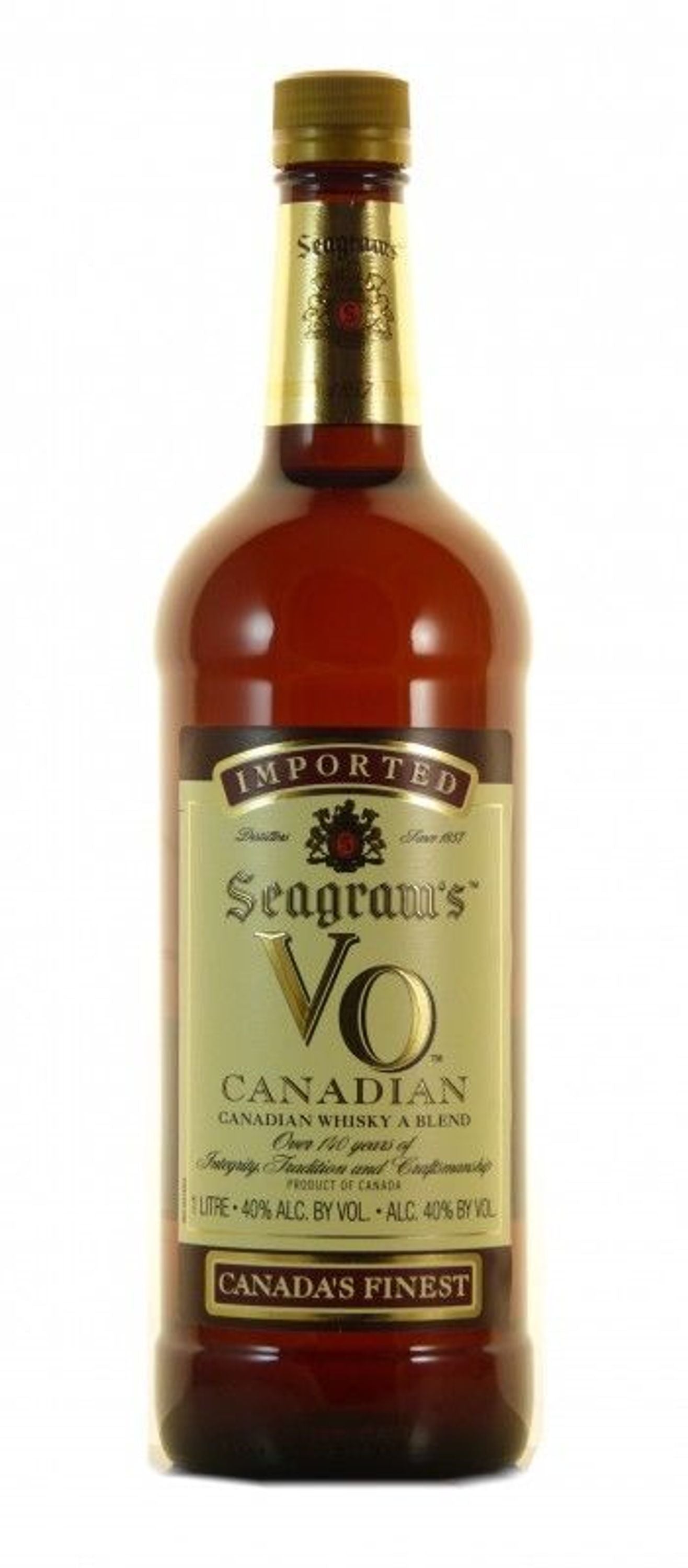 Whisky canadiense mezclado Seagram's VO 1,0 l, 40 % de alcohol por volumen