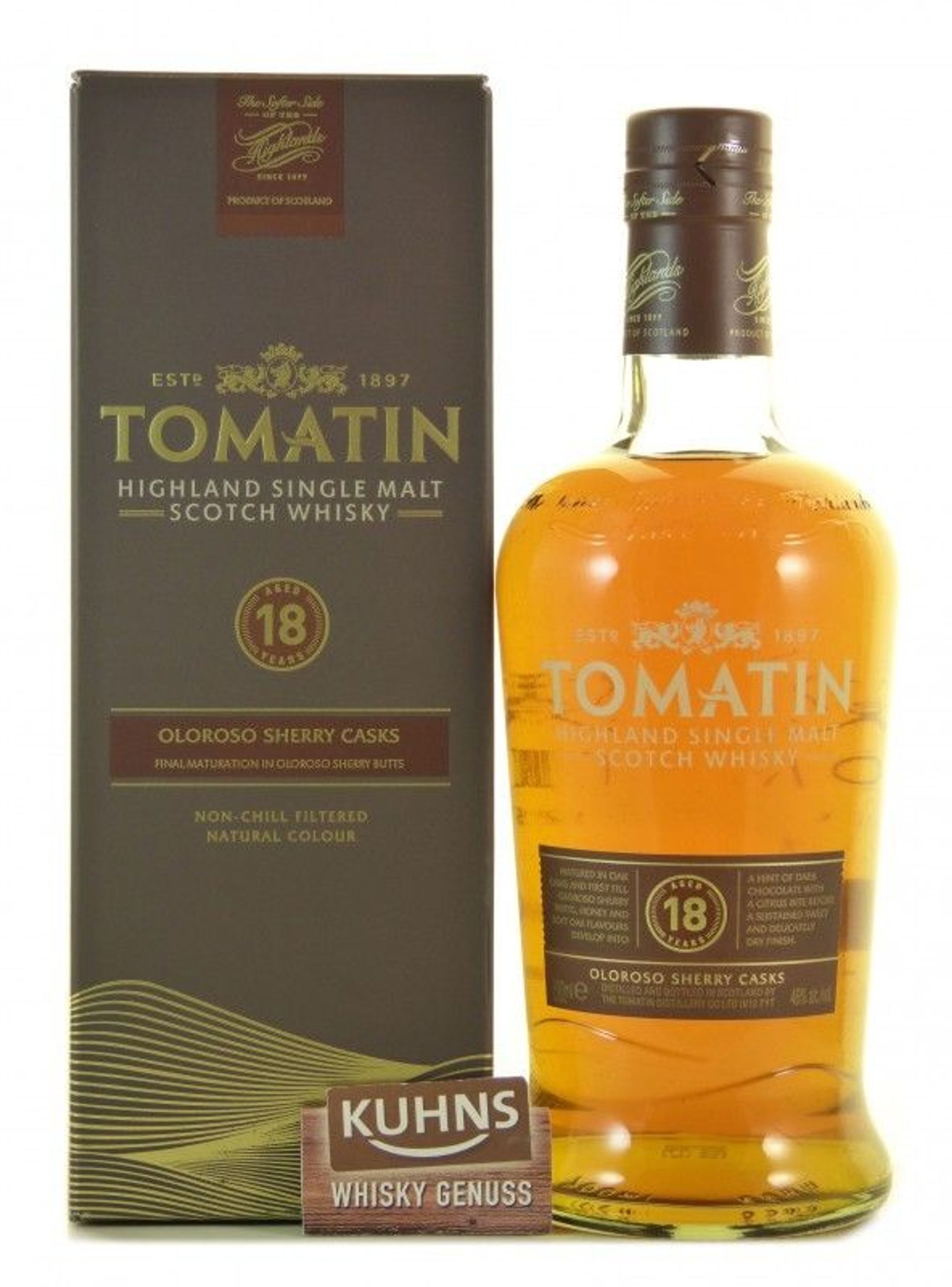 Tomatin 18 años 0,7l, alc. 46% vol.