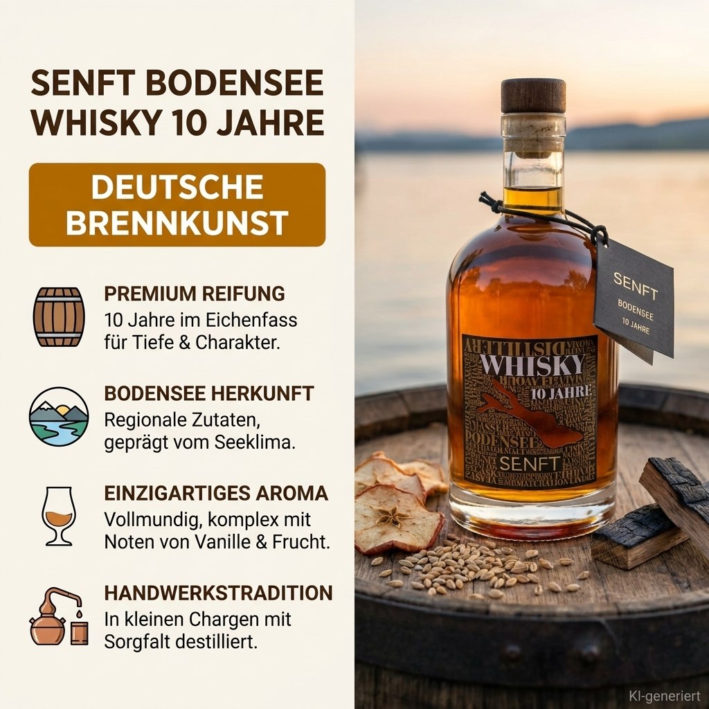 Senft Lake Constance Single Malt Whisky 10 Years 0.5l, 43% vol.
