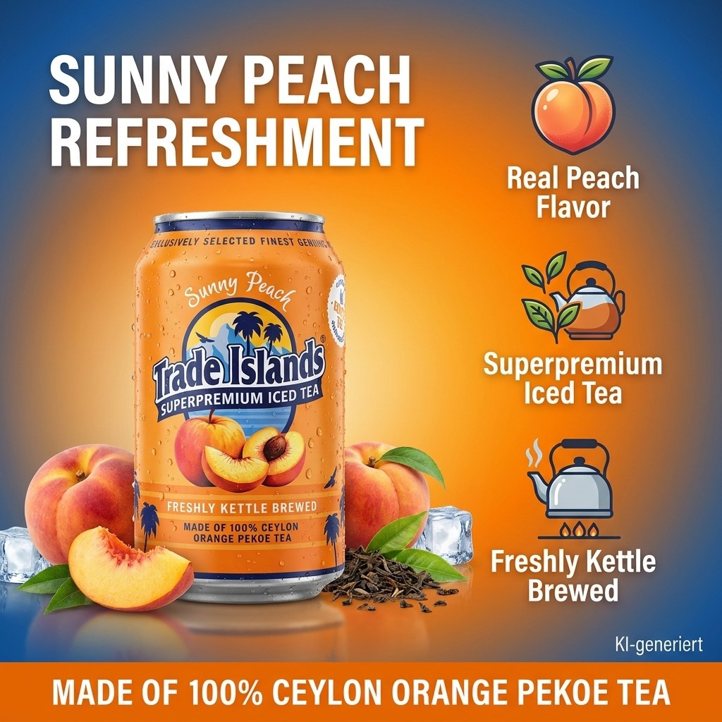 Trade Islands Iced Tea Sunny Peach 24x0,33l Dose Steige