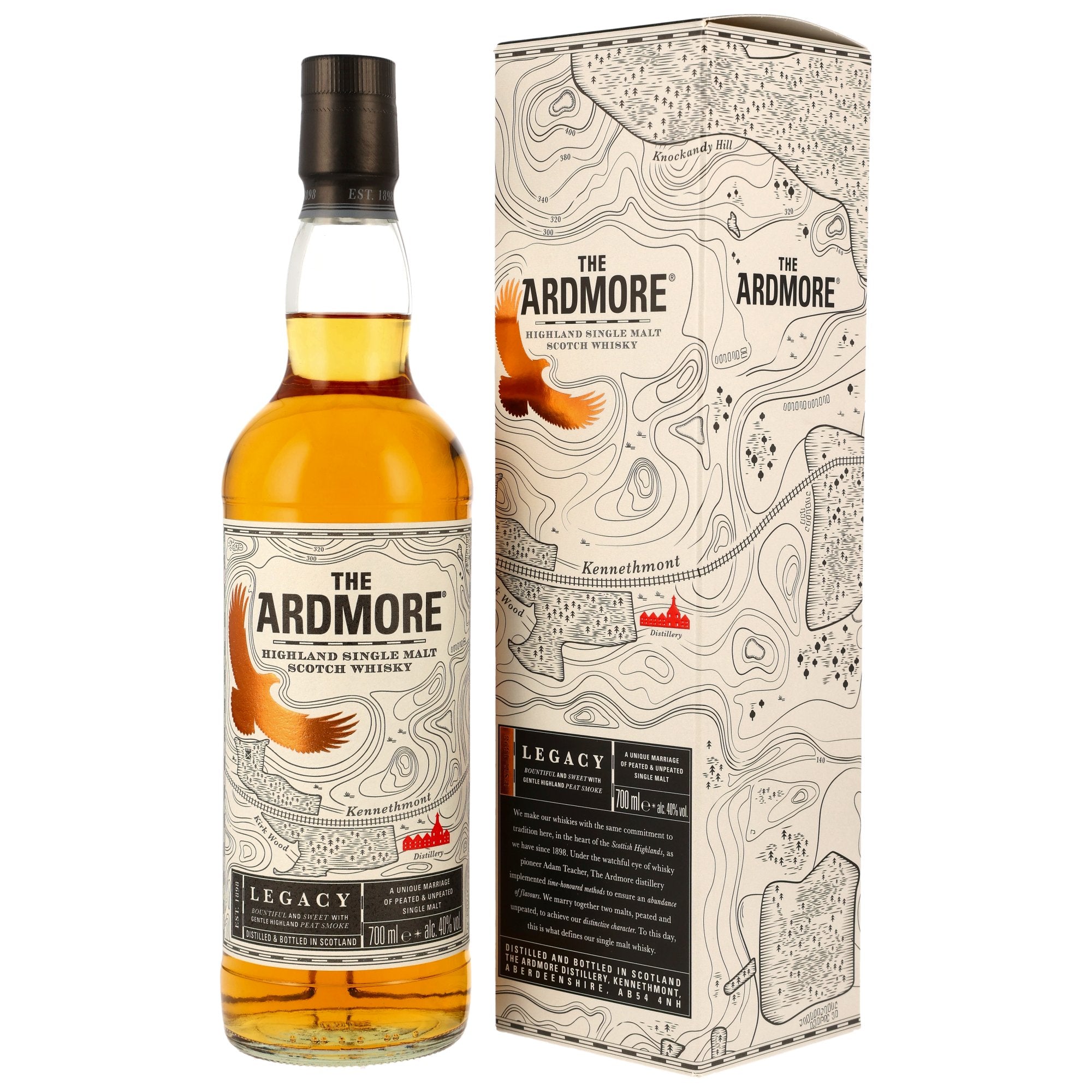Ardmore Legacy 0,7 l, 40 % de alcohol por volumen