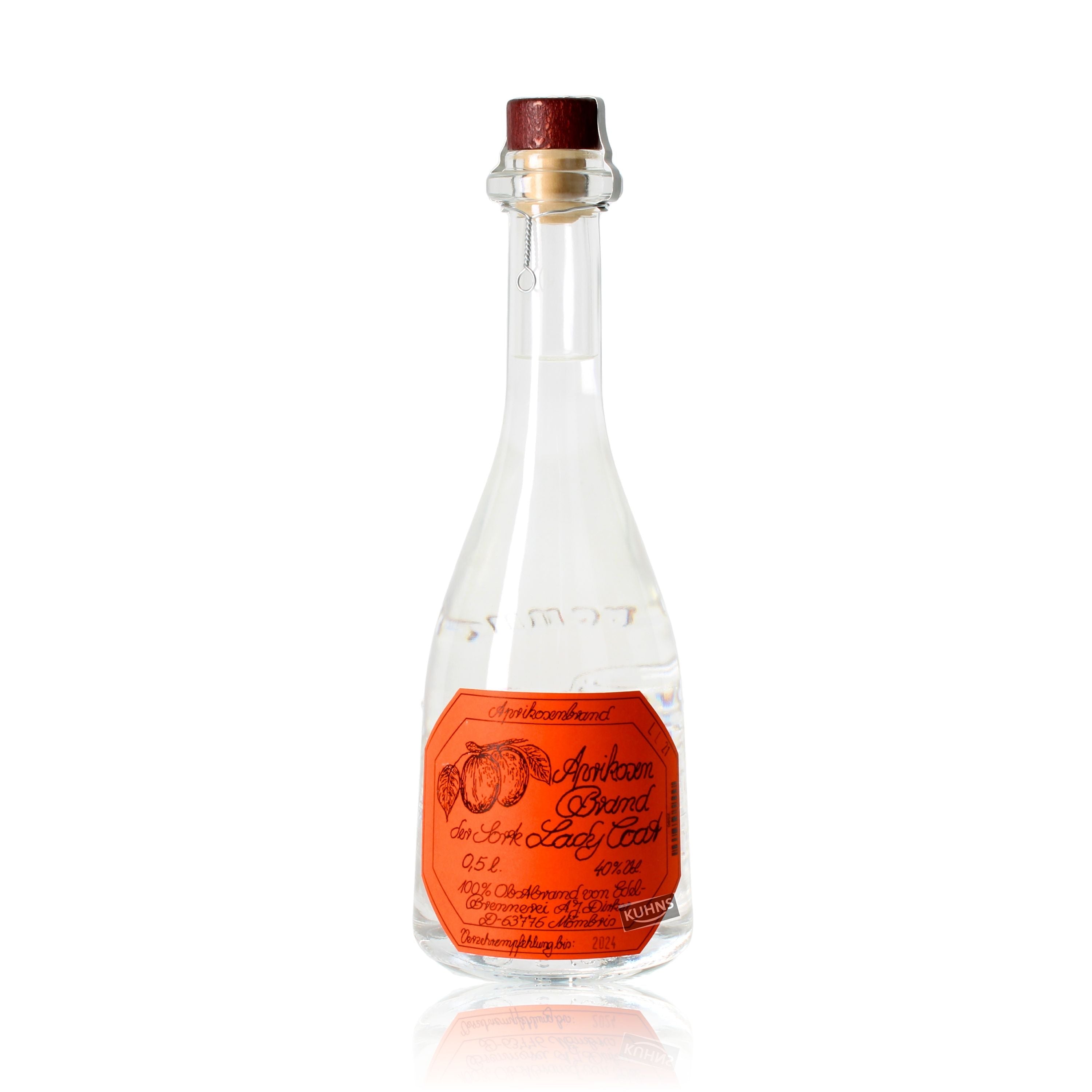 Brandy de albaricoque Dirker 0,5 l, 40 % de alcohol por volumen