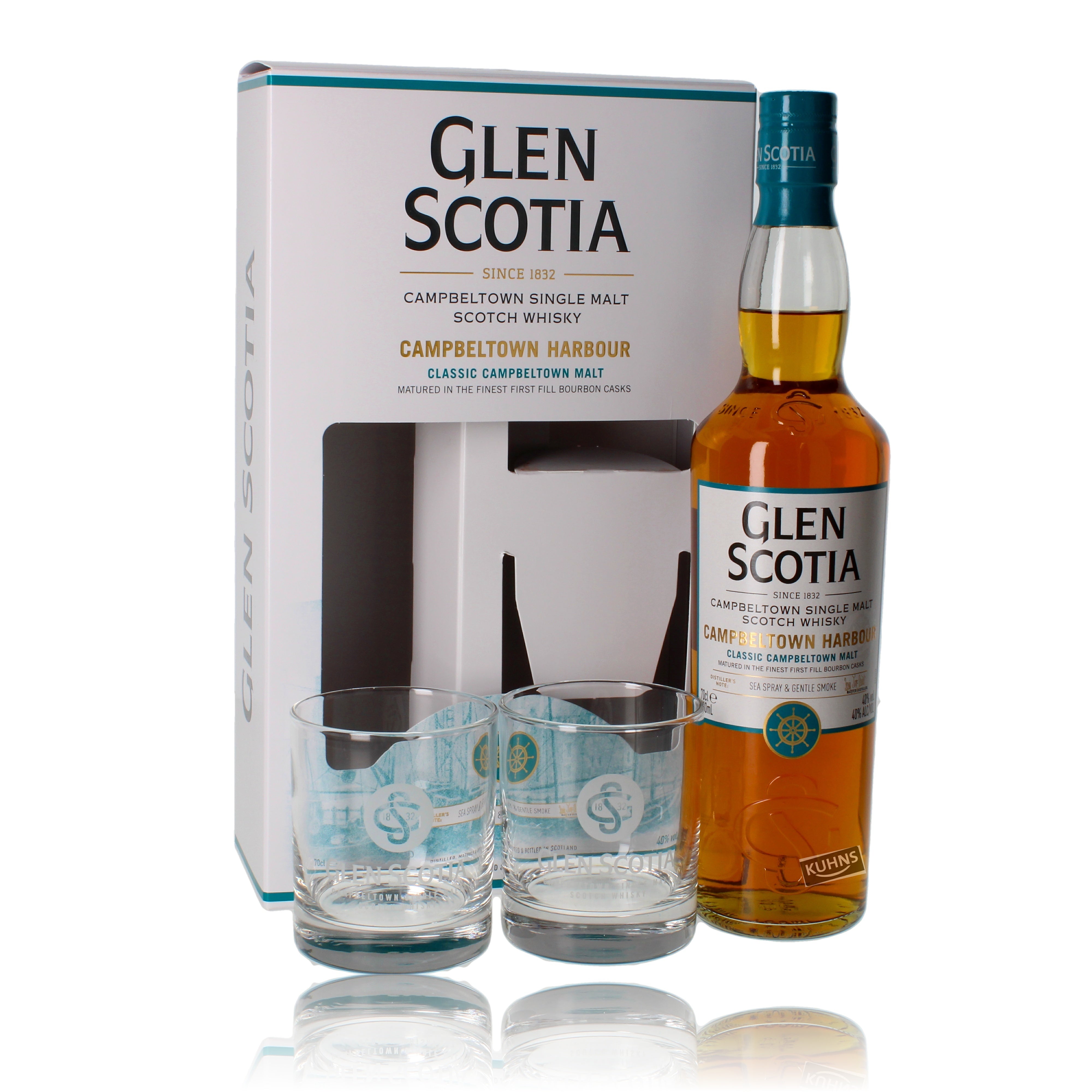 Estuche de regalo Glen Scotia Harbor de 0,7 l, 40 % de alcohol por volumen 