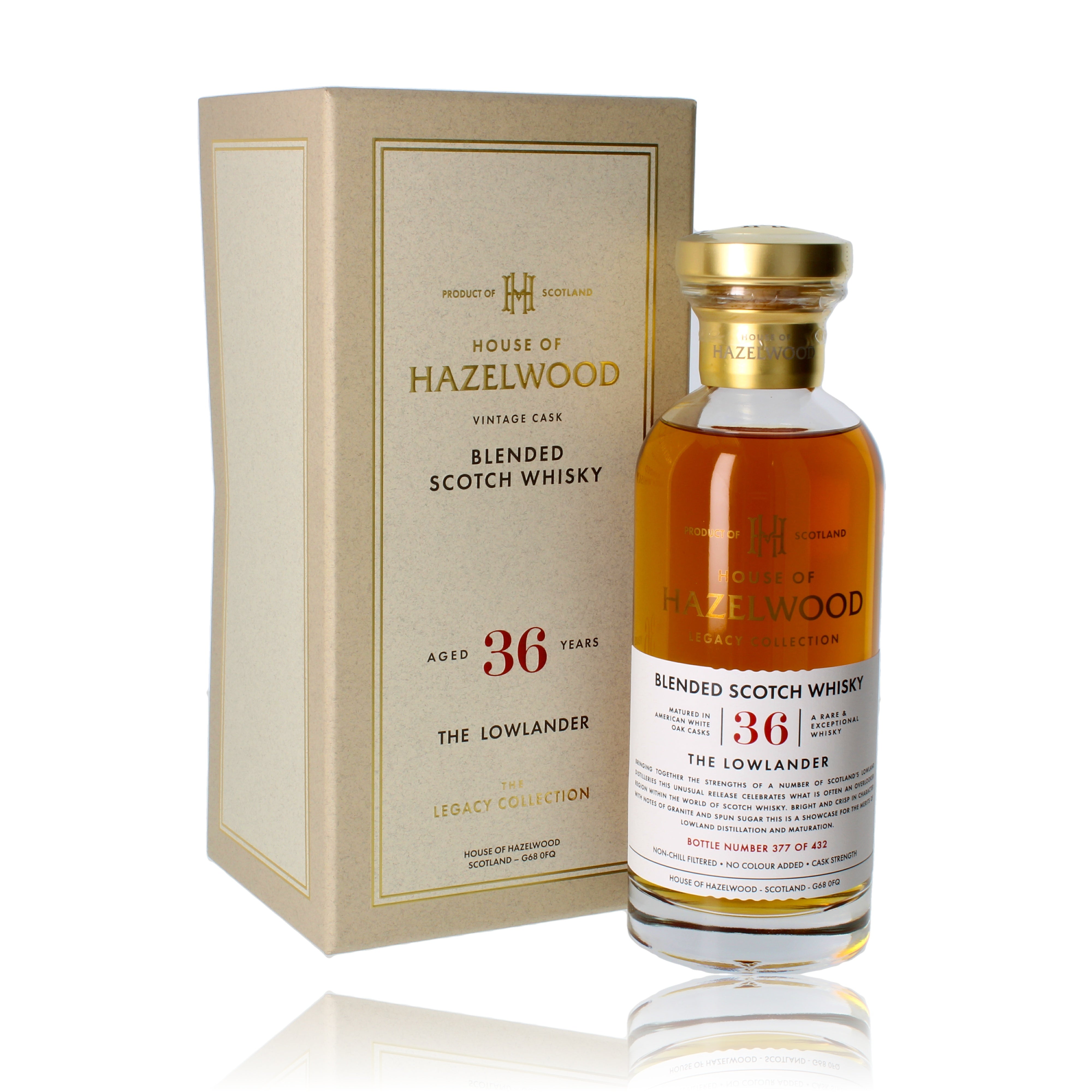 House of Hazelwood 36 años The Lowlander 0,7l, alc. 45,9% vol.