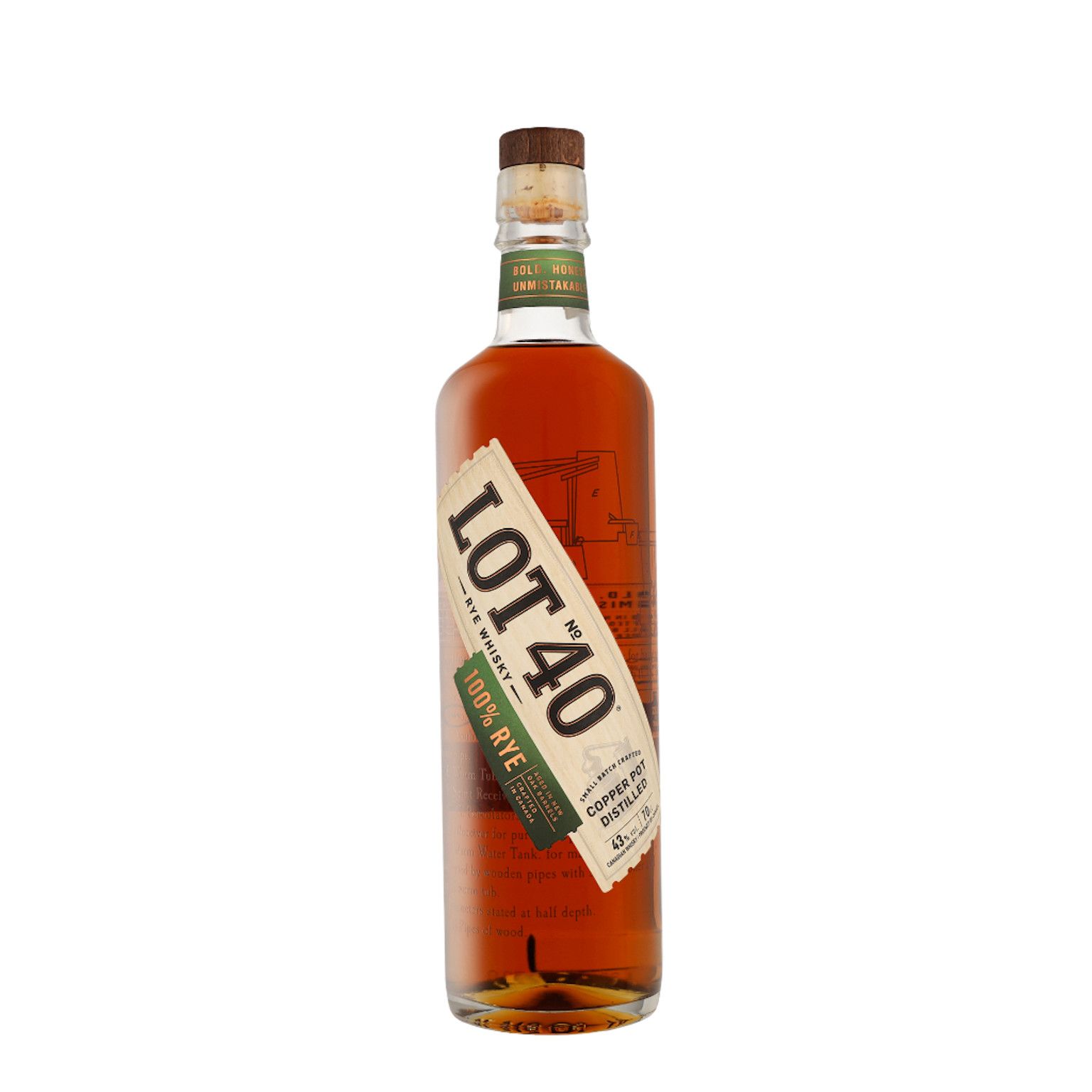 Lot No. 40 Canadian Rye Whisky 0,7l, alc. 43 % vol.
