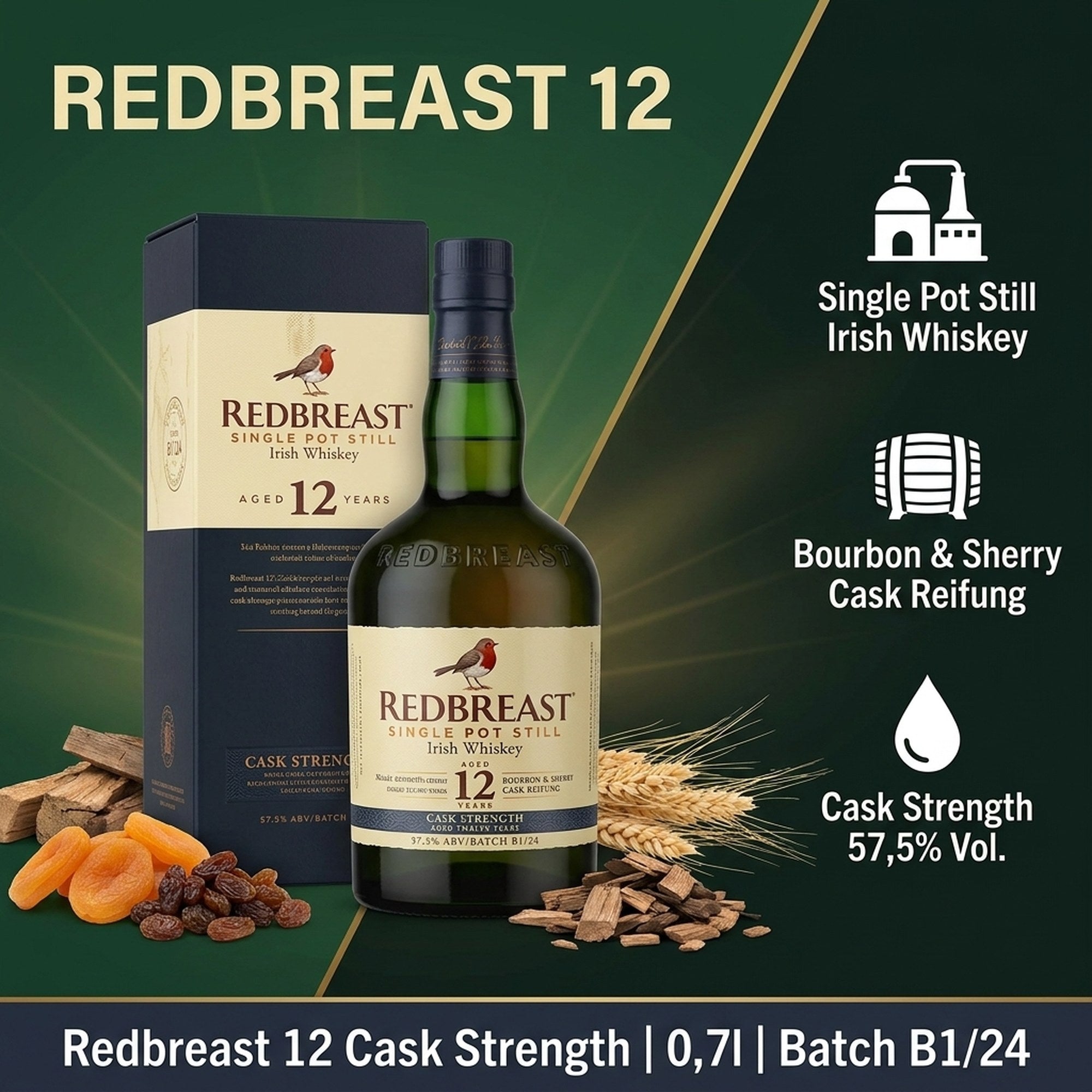 Redbreast 12 Jahre Cask Strength B1/24 – Bild 2