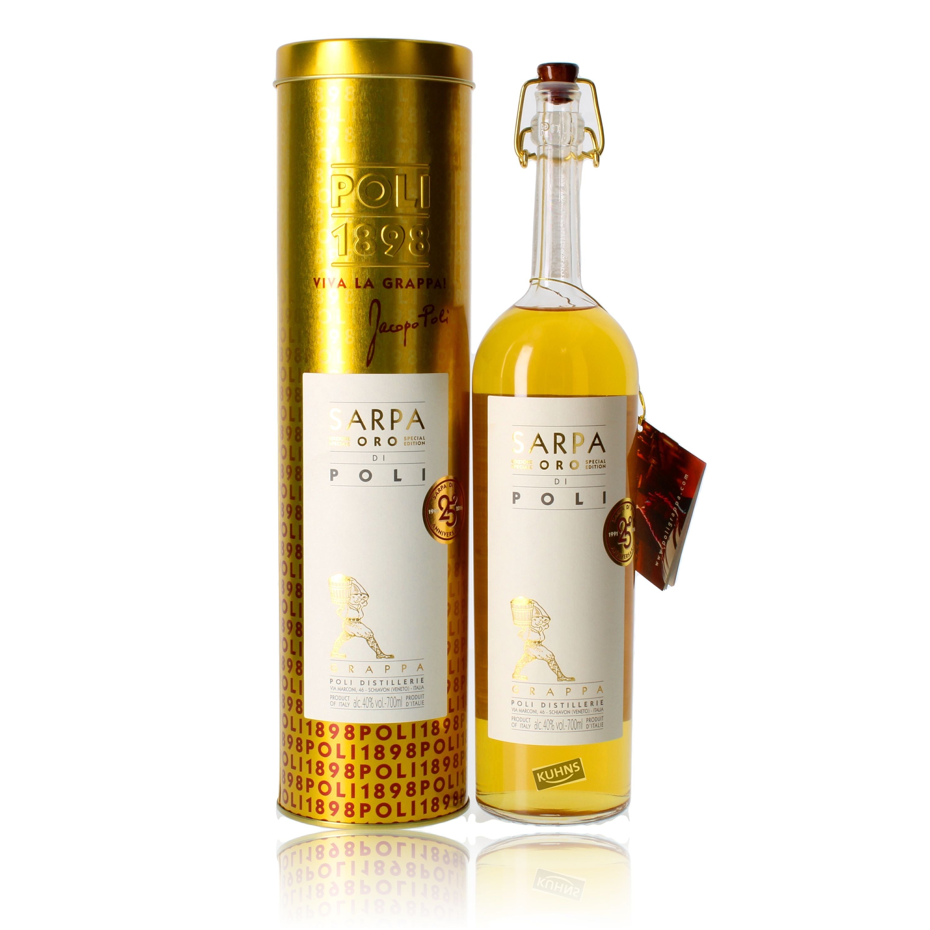 Poli Grappa Sarpa Barrique Oro di Poli 0,7l, alc. 40% en volumen