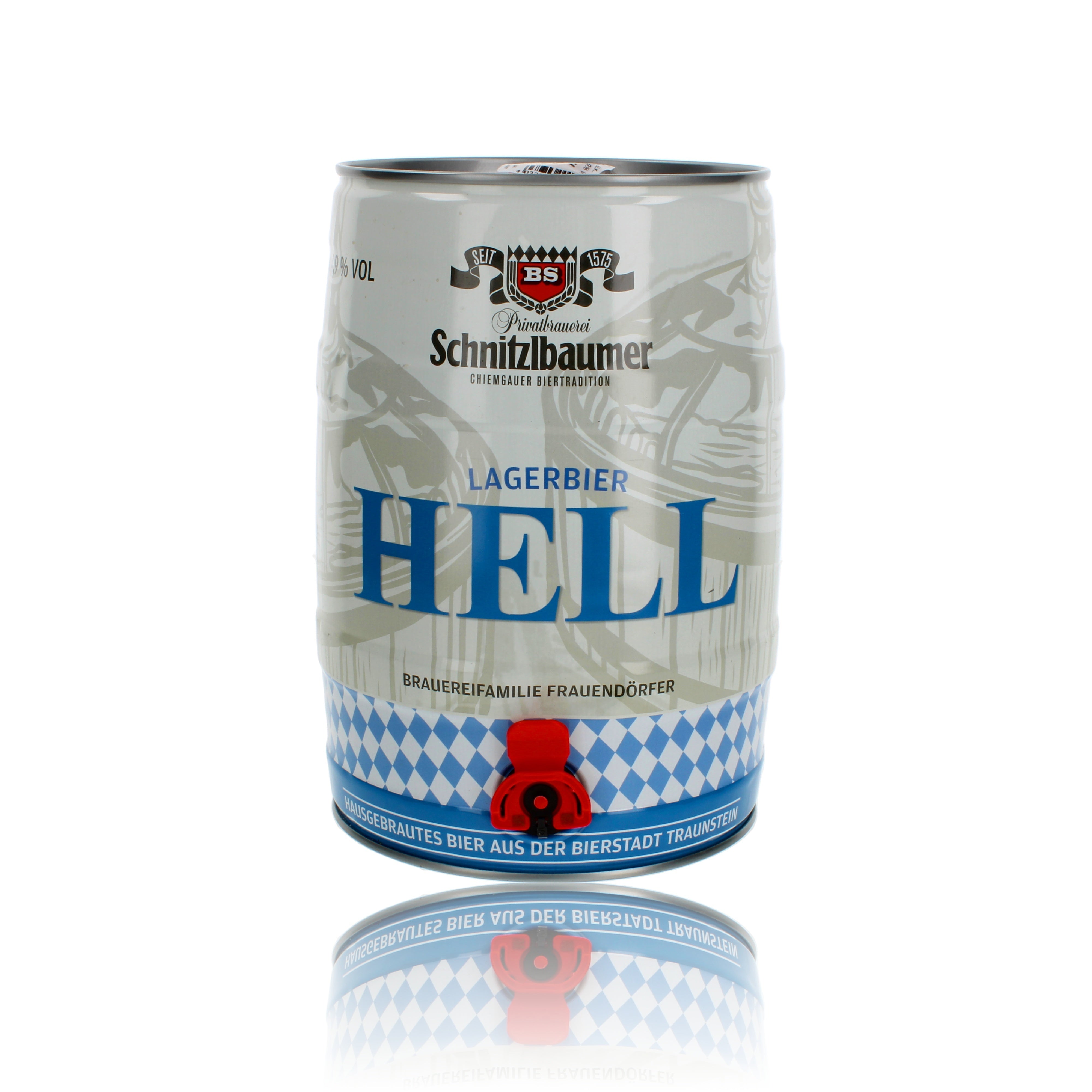 Schnitzlbaumer Lagerbier Hell Party Barril 5,0 l, alc. 4,9% vol.