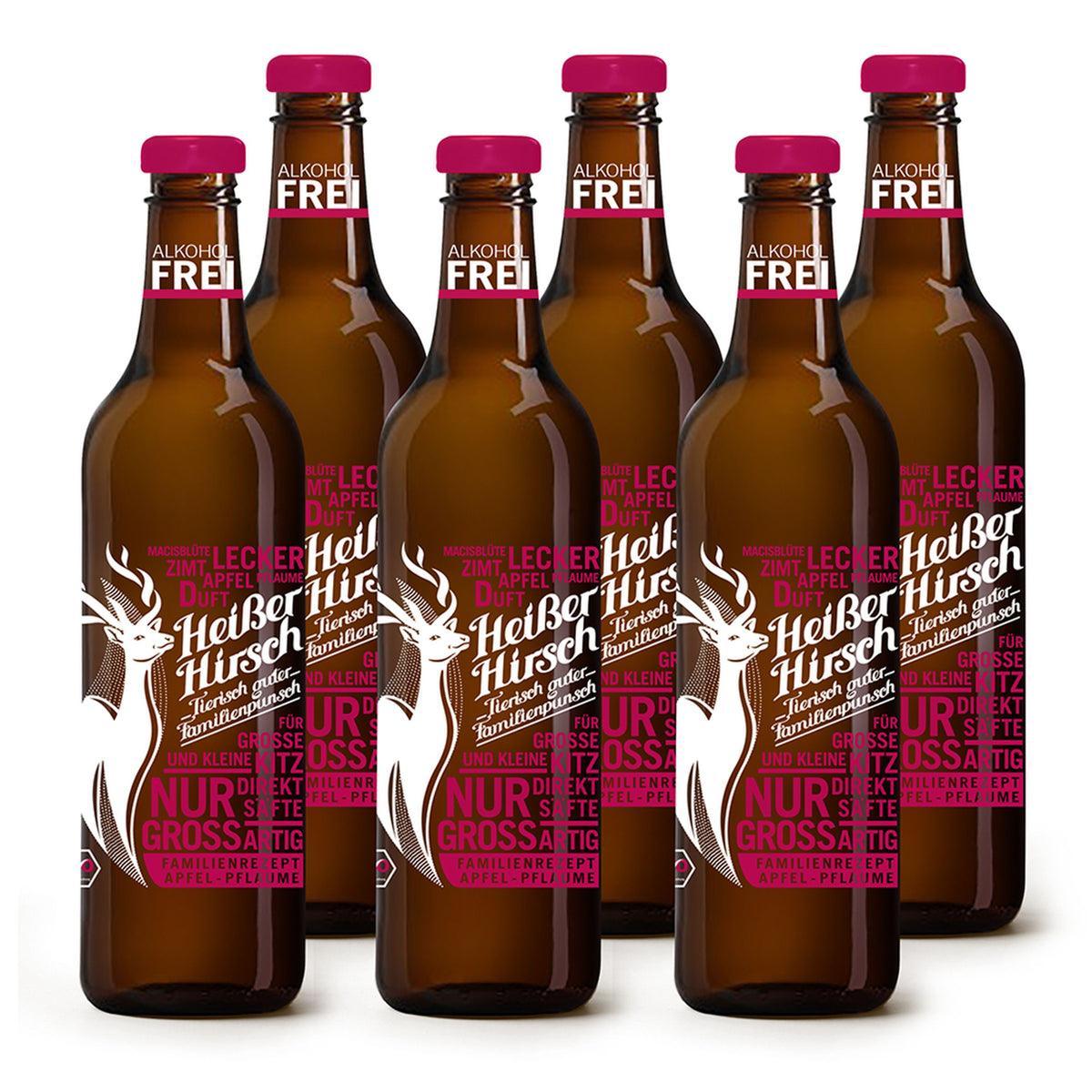 Ponche familiar Hot Stag de manzana y ciruela, 6 unidades de 0,75 l