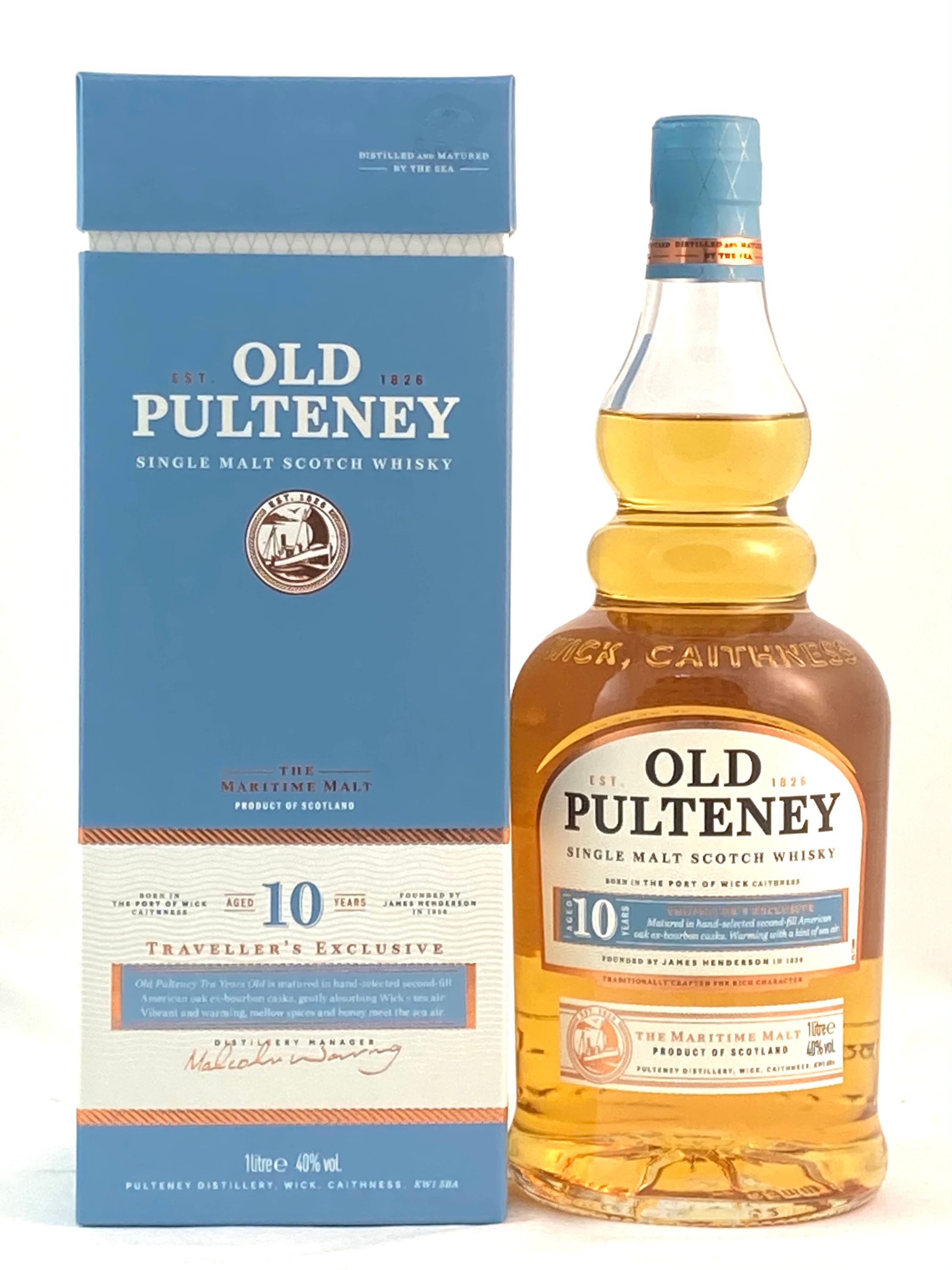 Old Pulteney 10 años 1,0 l, alc. 40% vol.